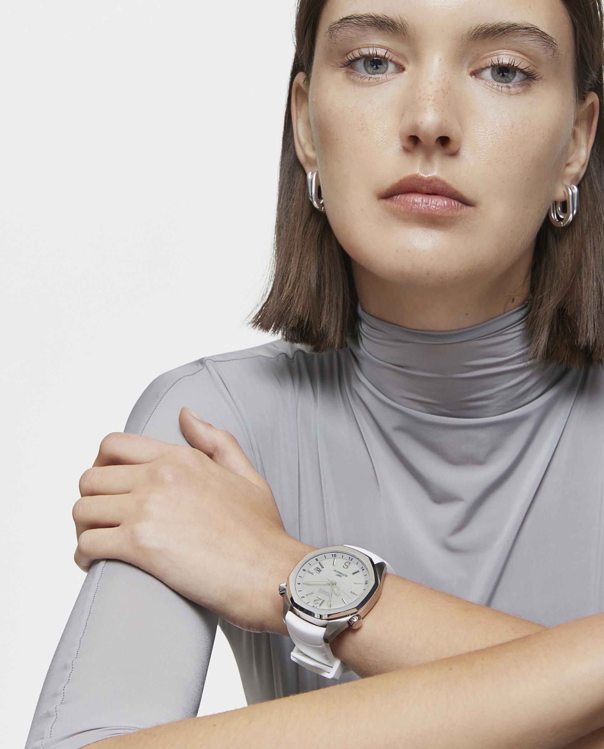 Relógio Automático Now Analógico com Bracelete de Silicone em Branco Branco-4