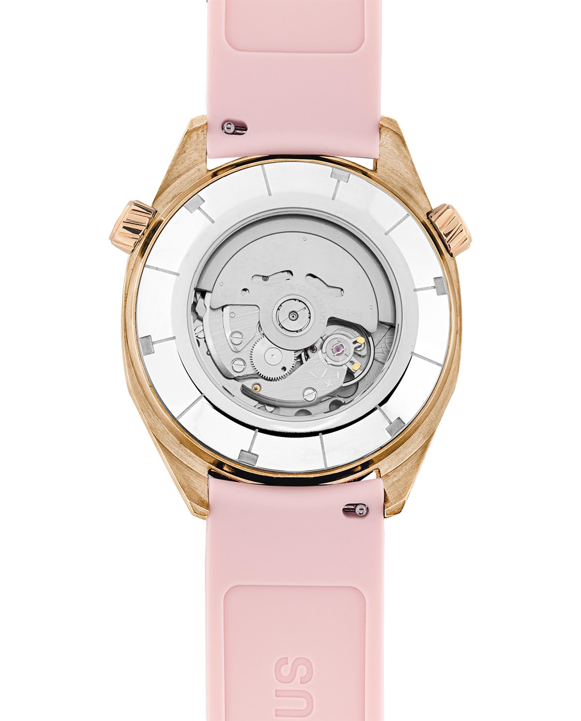 Relógio Automático Now Analógico com Correia de Silicone Rosa Rosa-3