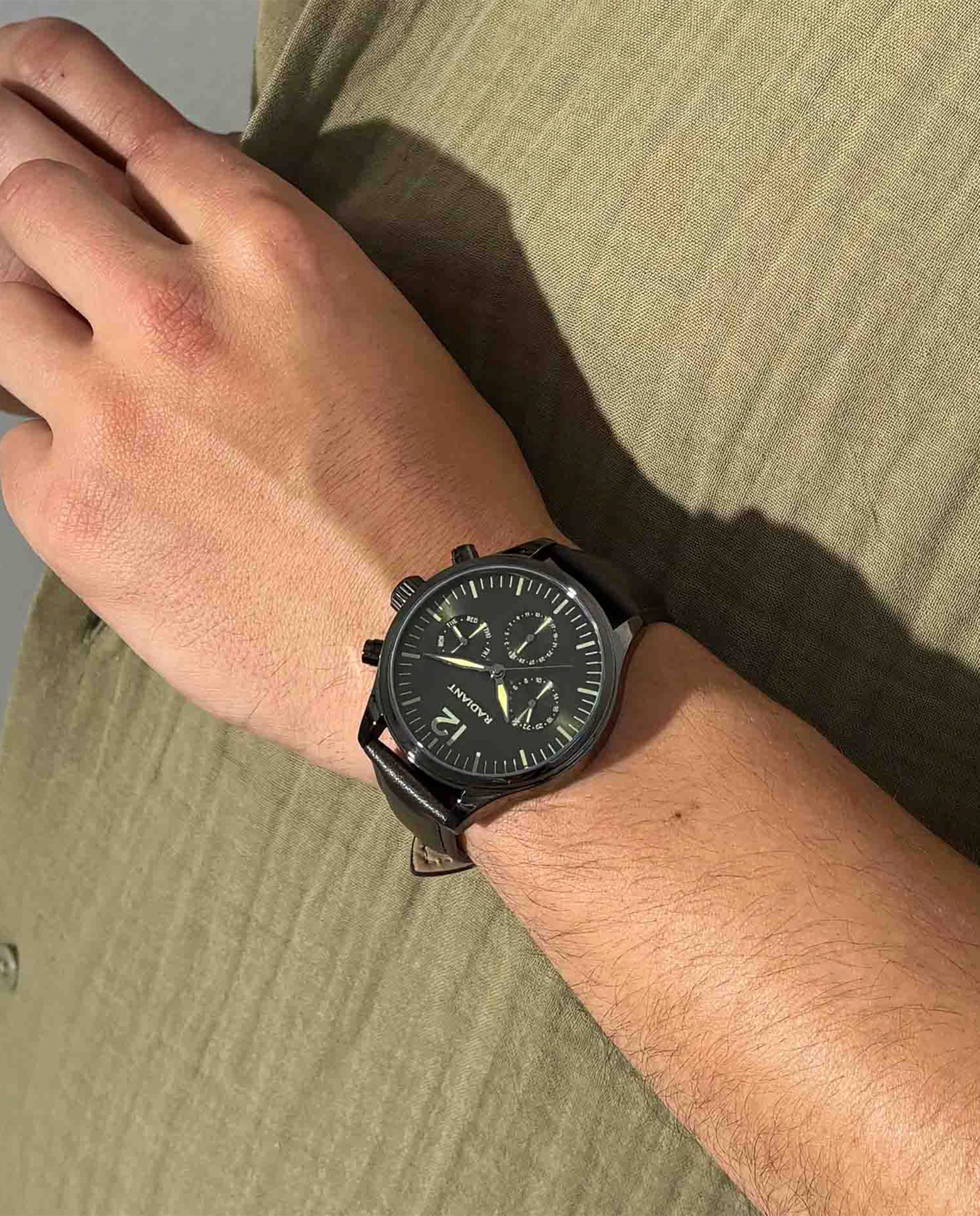 Relógio Team Ra641702 de Pele Sintética e Bracelete em Castanho Castanho-3