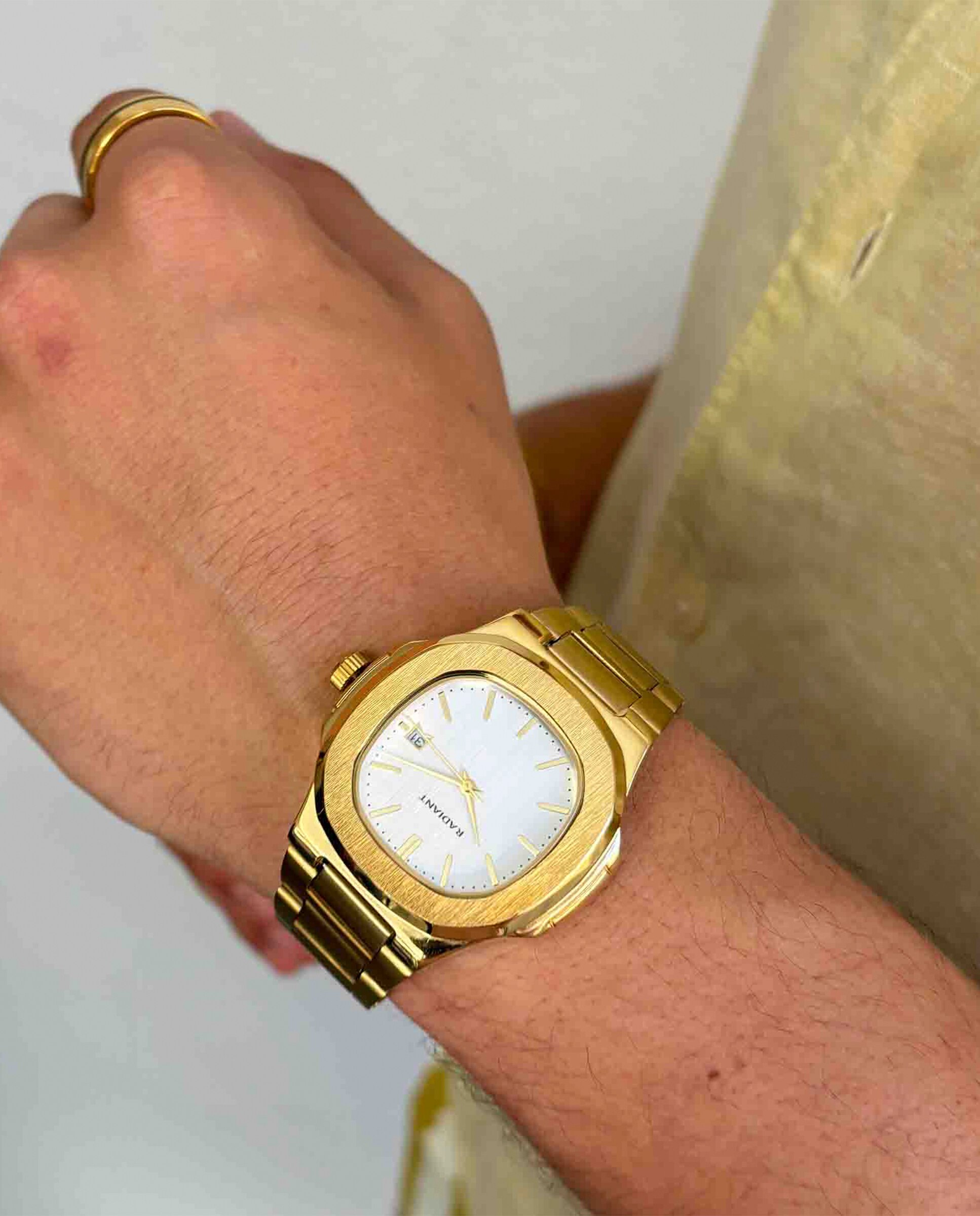 Relógio Analógico T-time Ra639203 de Aço e Bracelete Dourada Ouro-4