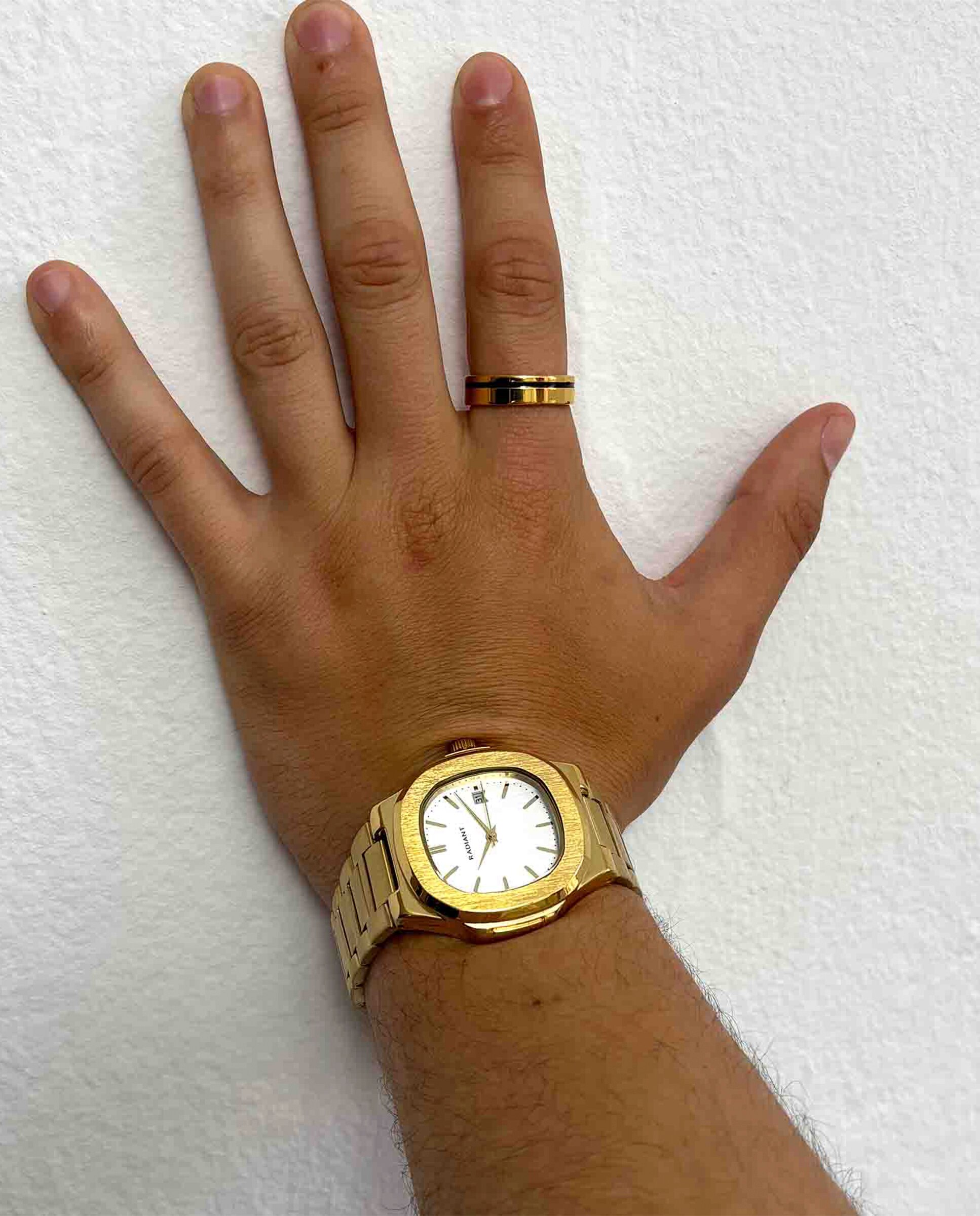 Relógio Analógico T-time Ra639203 de Aço e Bracelete Dourada Ouro-5