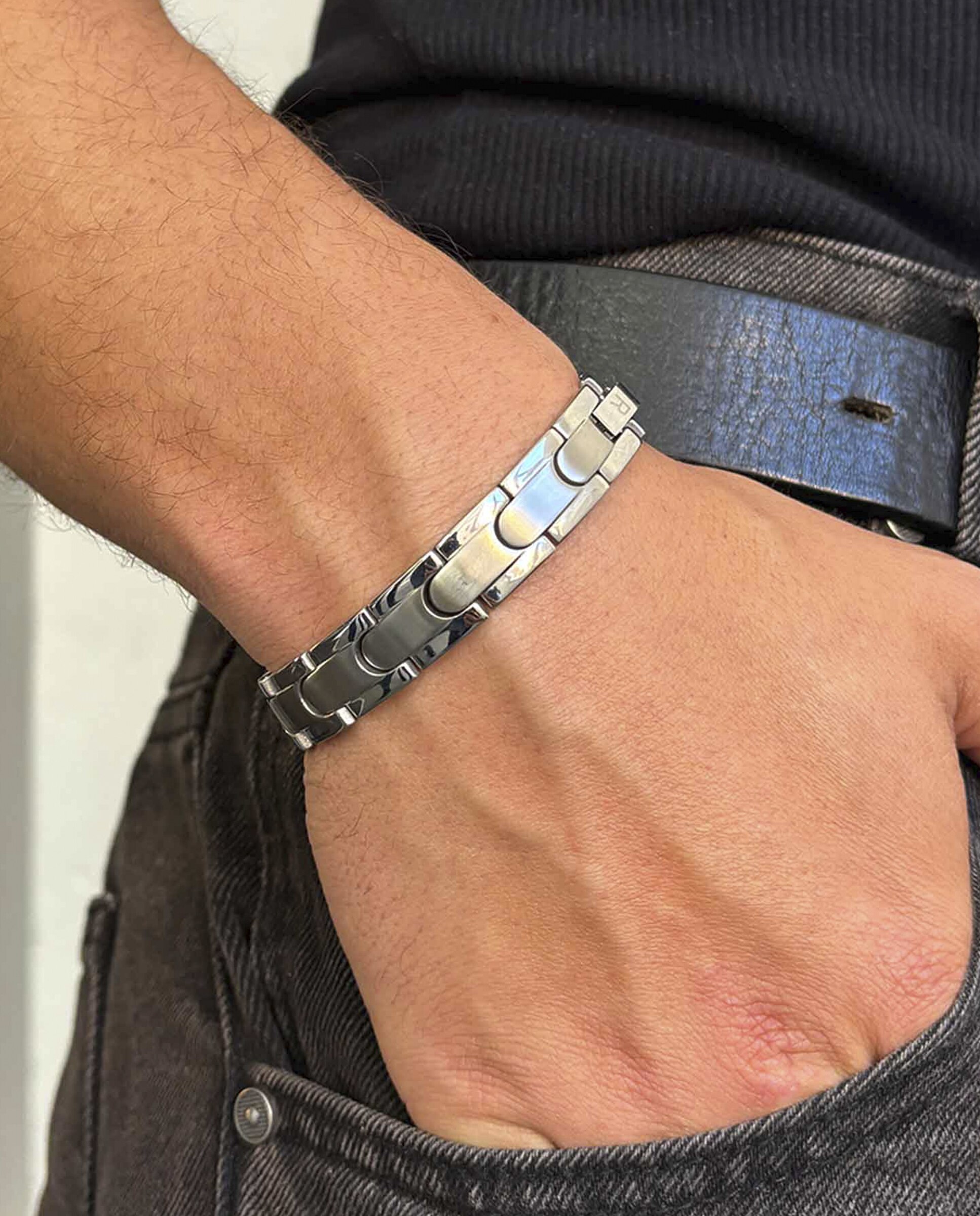 Pulseira Txema de Aço Prateada Prata-3