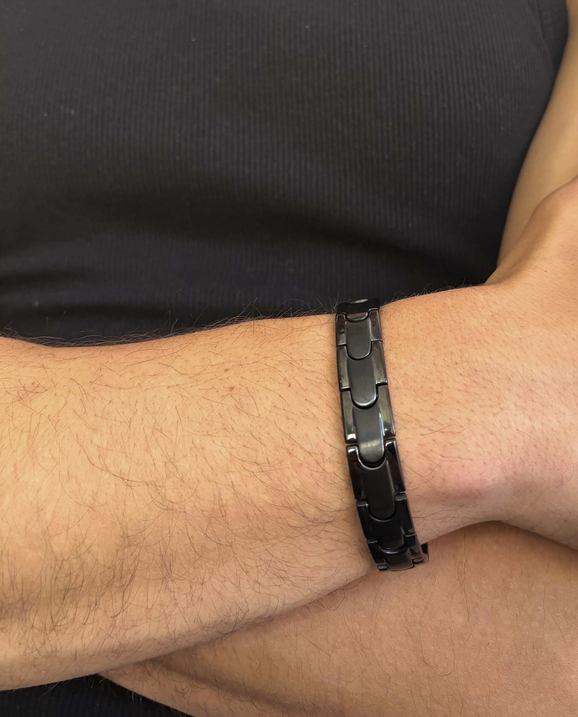 Pulseira Txema de Aço em Preto Preto-3