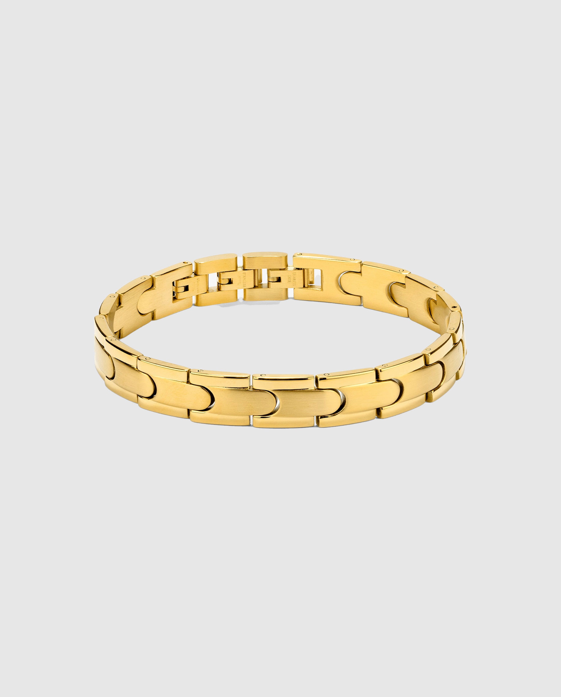 Pulseira Txema de Aço em Dourado Ouro-1