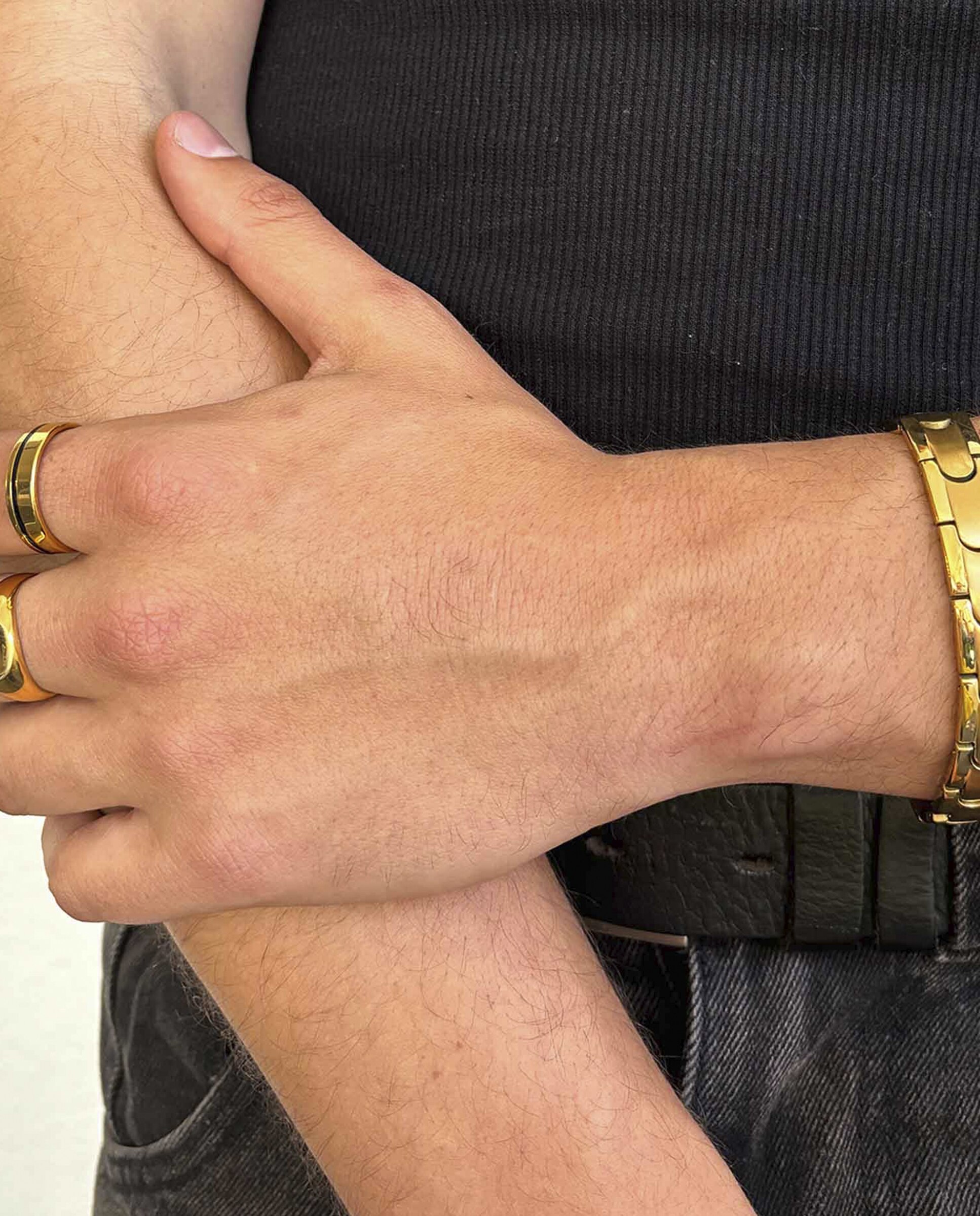 Pulseira Txema de Aço em Dourado Ouro-4