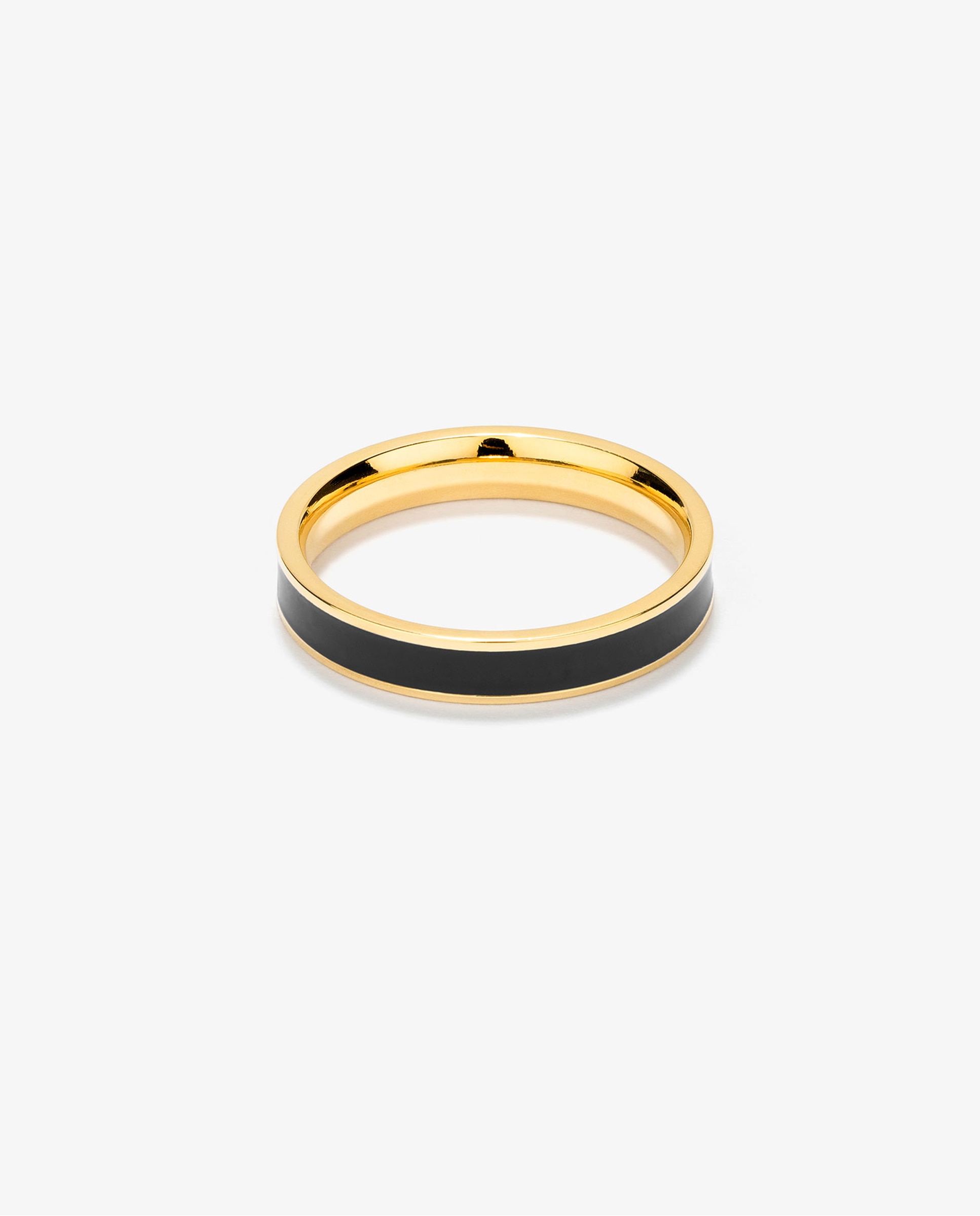 Anel Nogueiras de Aço Dourado Preto-2