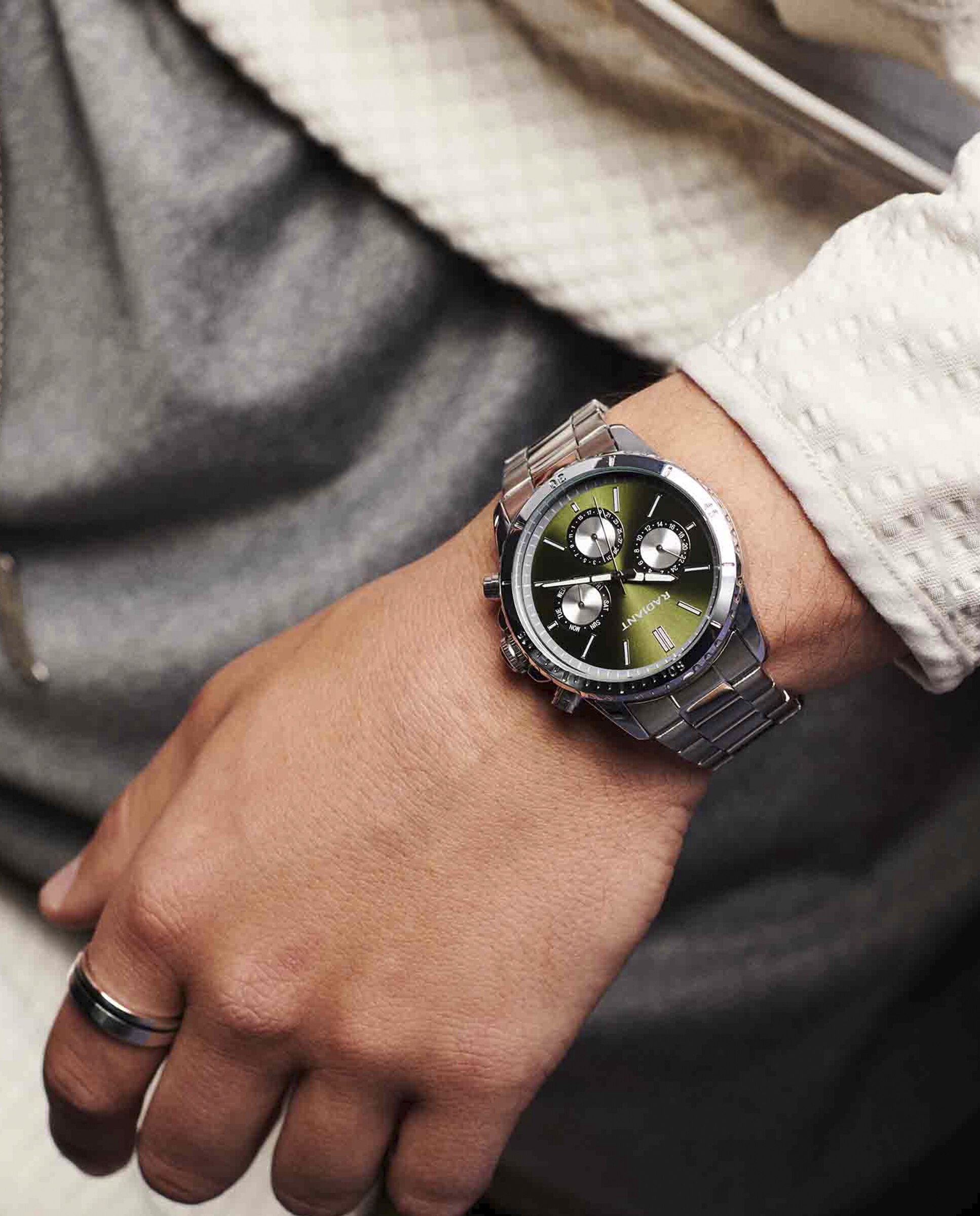 Anel Nogueiras de Aço Prateado Prata-6