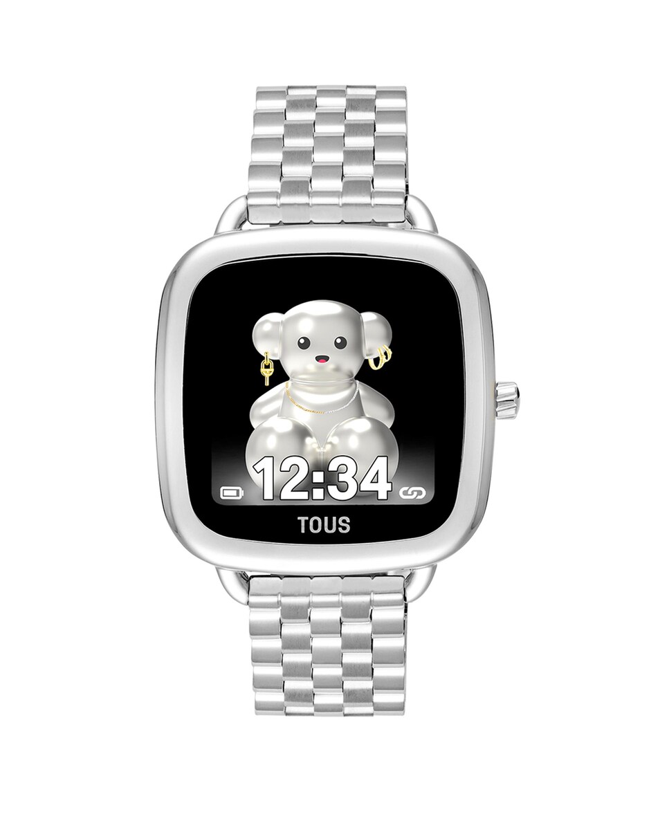 Smartwatch D-Connect com Pulseira de Aço Prata-1