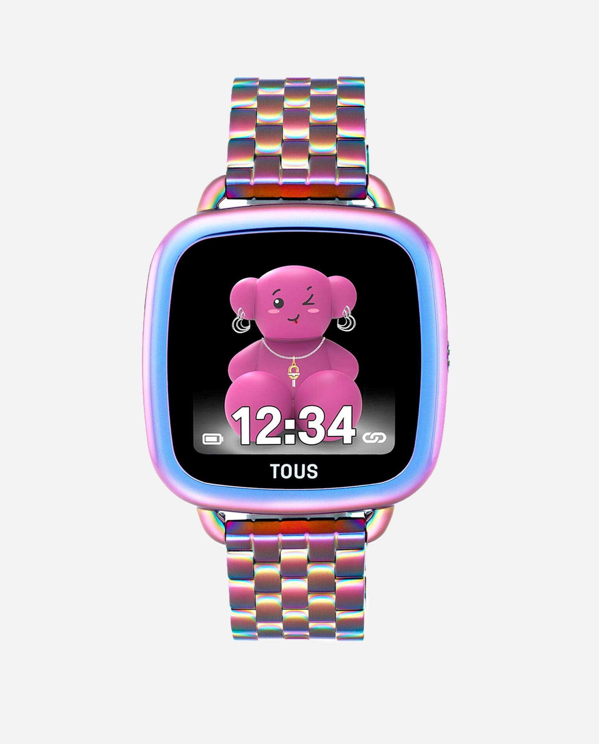 Smartwatch D-Connect com Pulseira IP de Aço Iridescente Multicolor-1