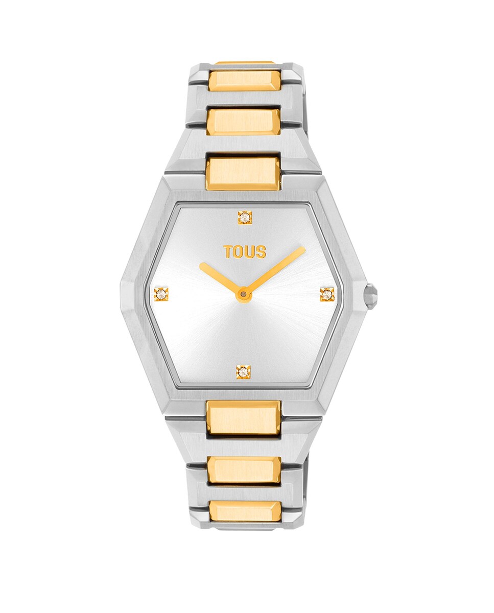 Relógio Digital Karat com Pulseira de Aço SS E Aço IPG Dourado Multicolor-1