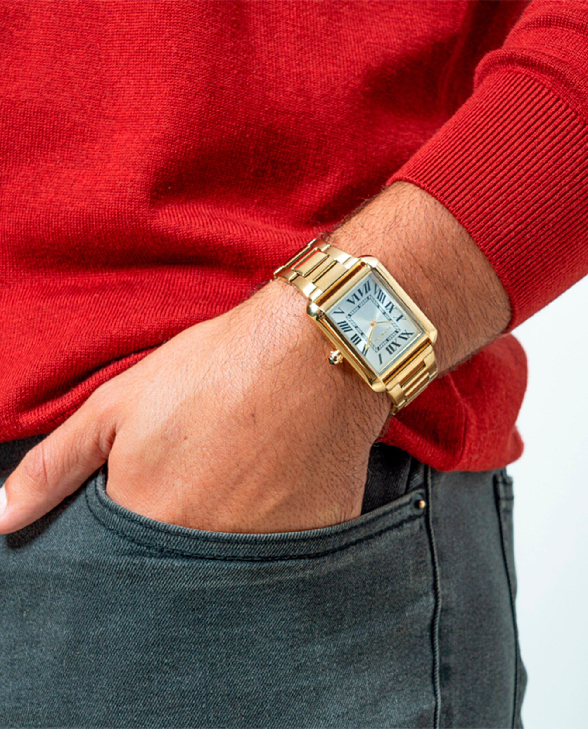 Relógio Analógico Jacob Ra654202 de Aço e Bracelete Dourada Ouro-5