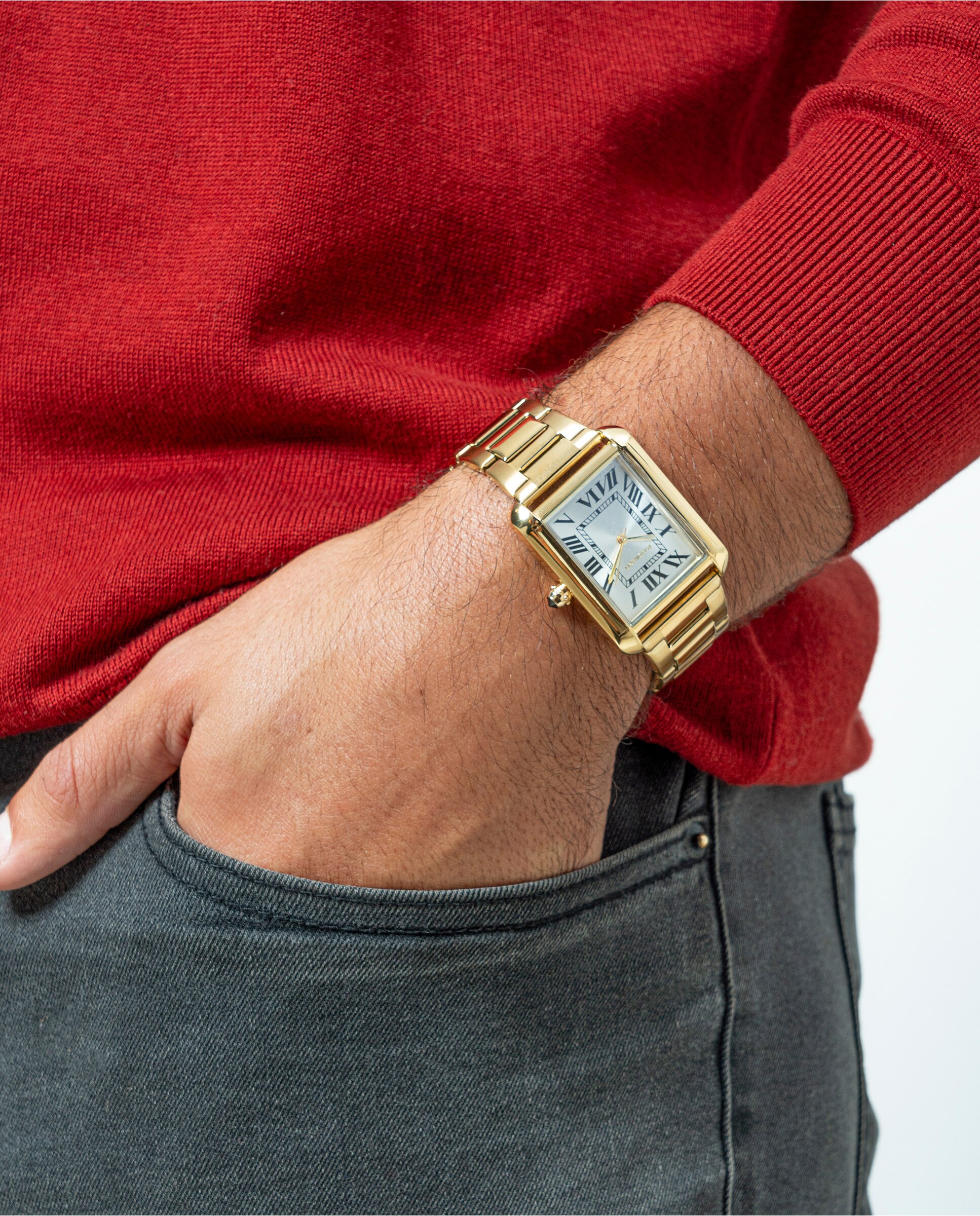 Relógio Analógico Jacob Ra654202 de Aço e Bracelete Dourada Ouro-6