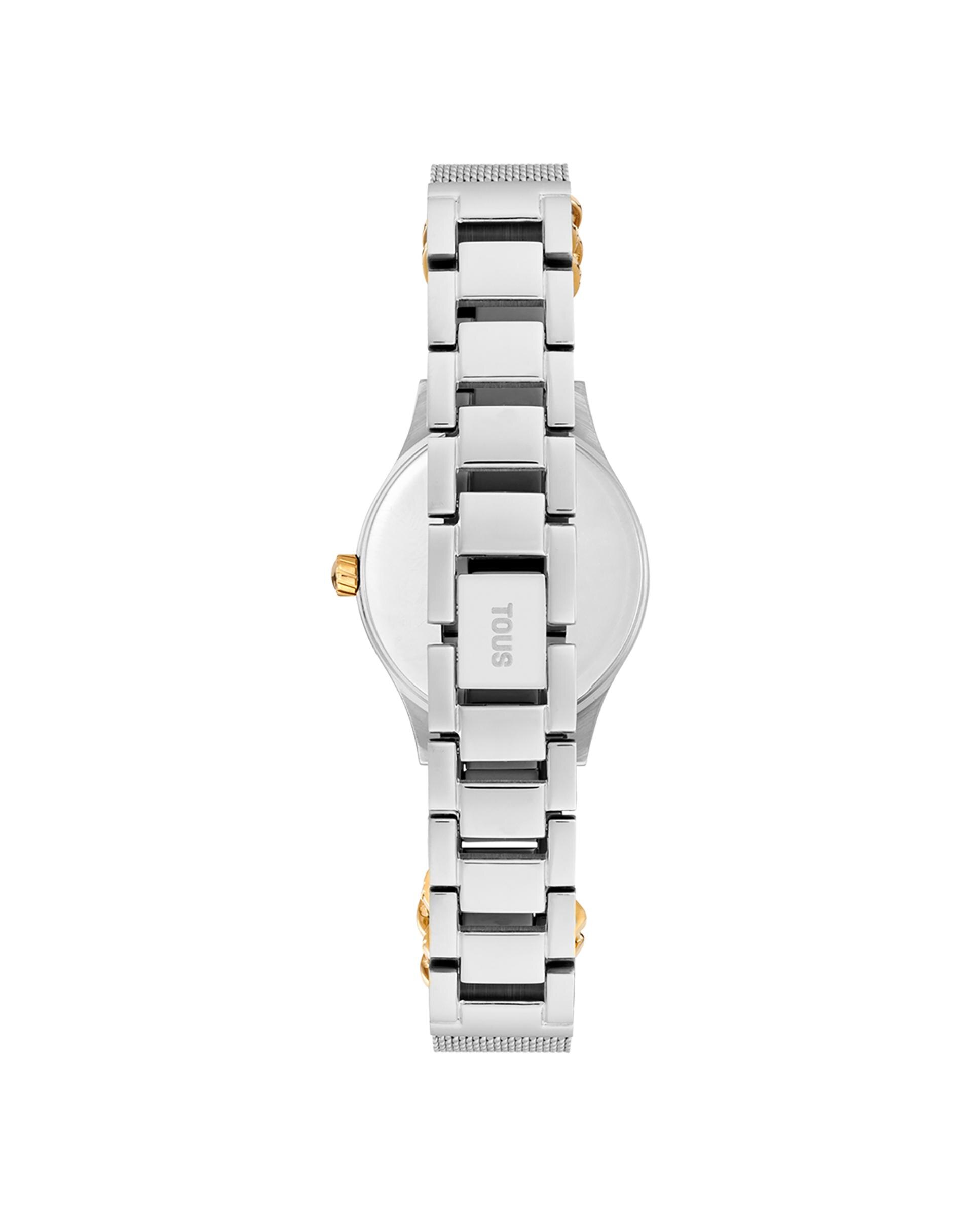 Relógio Analógico Epic Icon Mesh com Bracelete de Aço e Mostrador de Madrepérola Prata-2