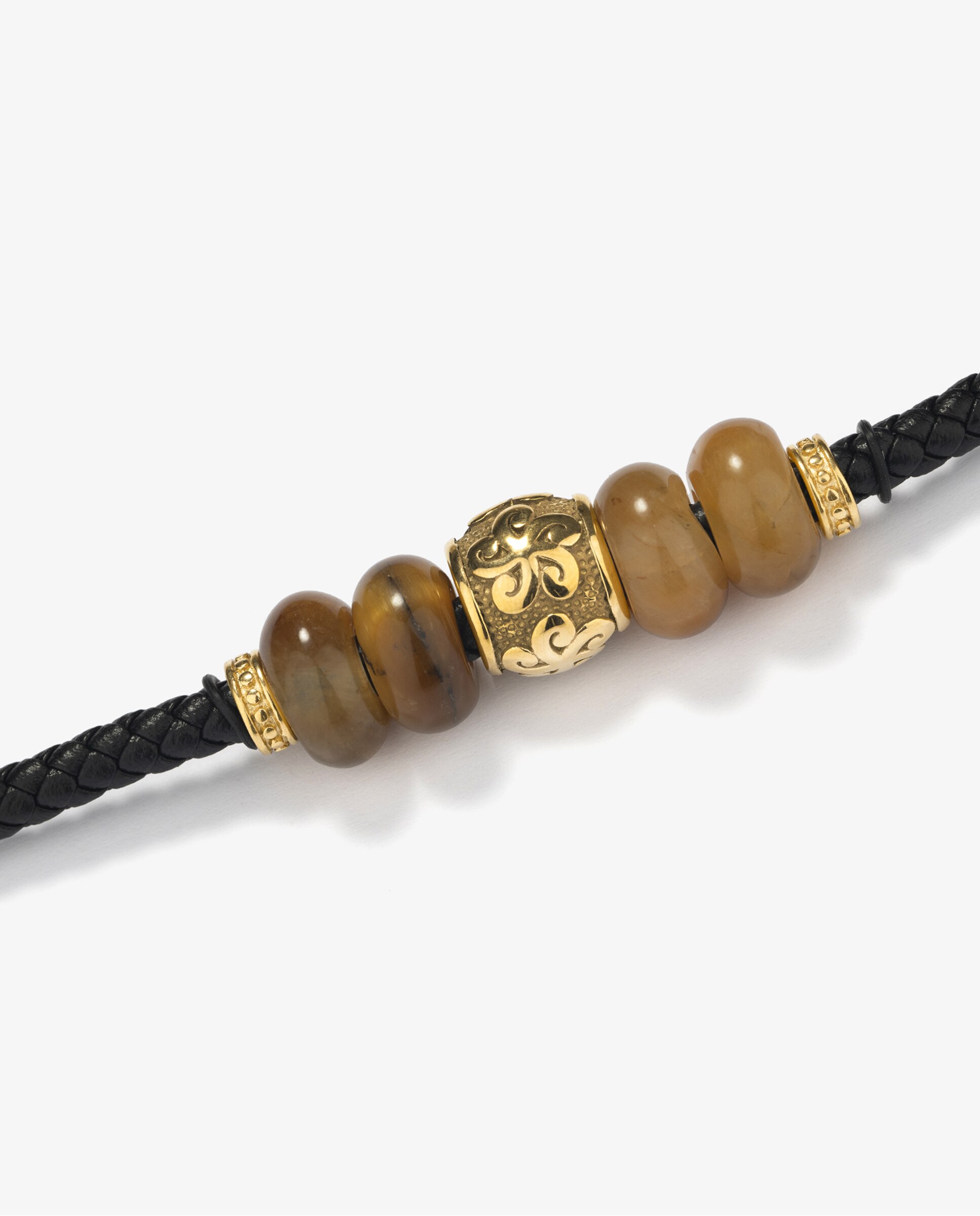 Pulseira Pirate de Aço Dourada Preto-2