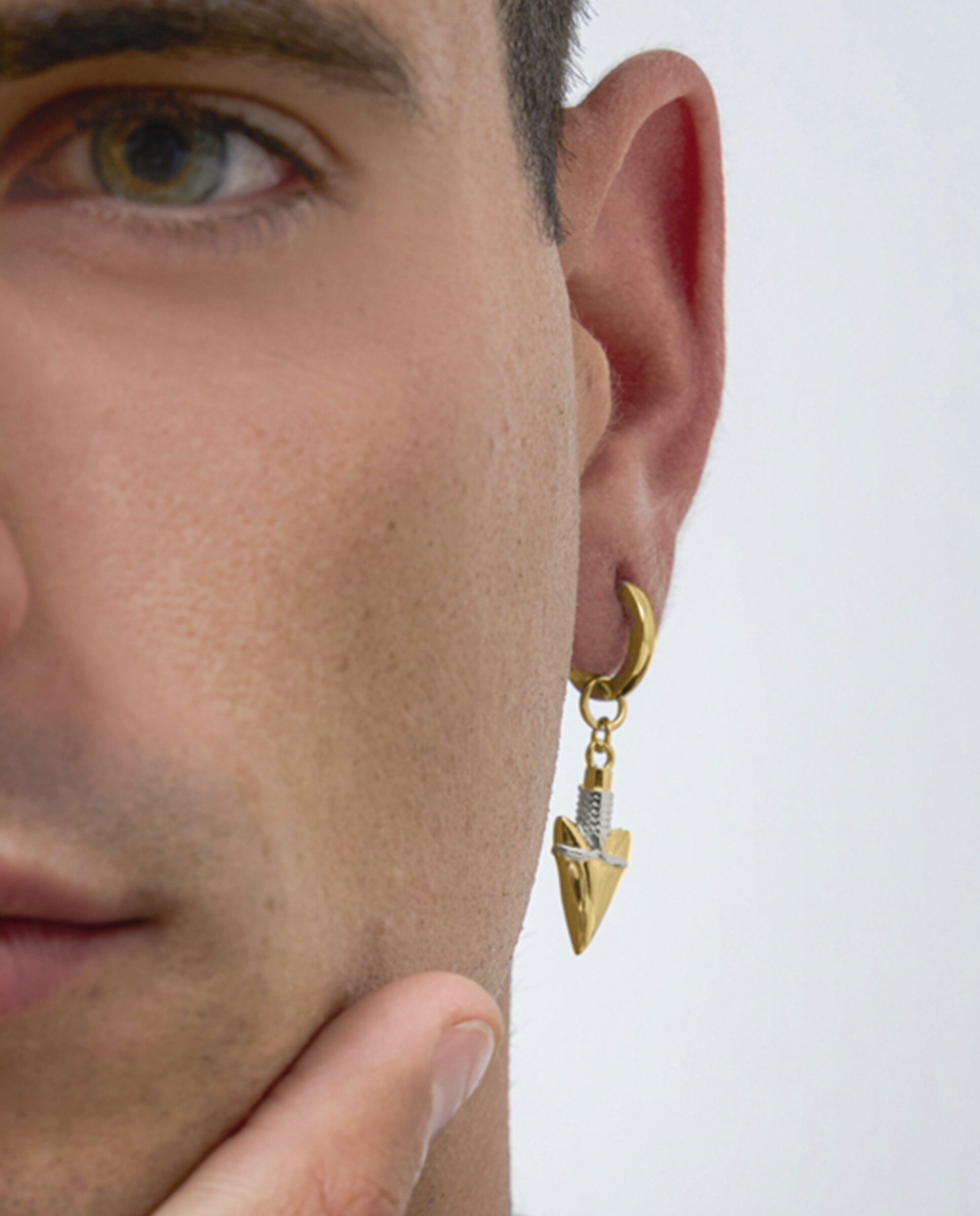 Brincos Hunter de Aço Prateado Prata-3