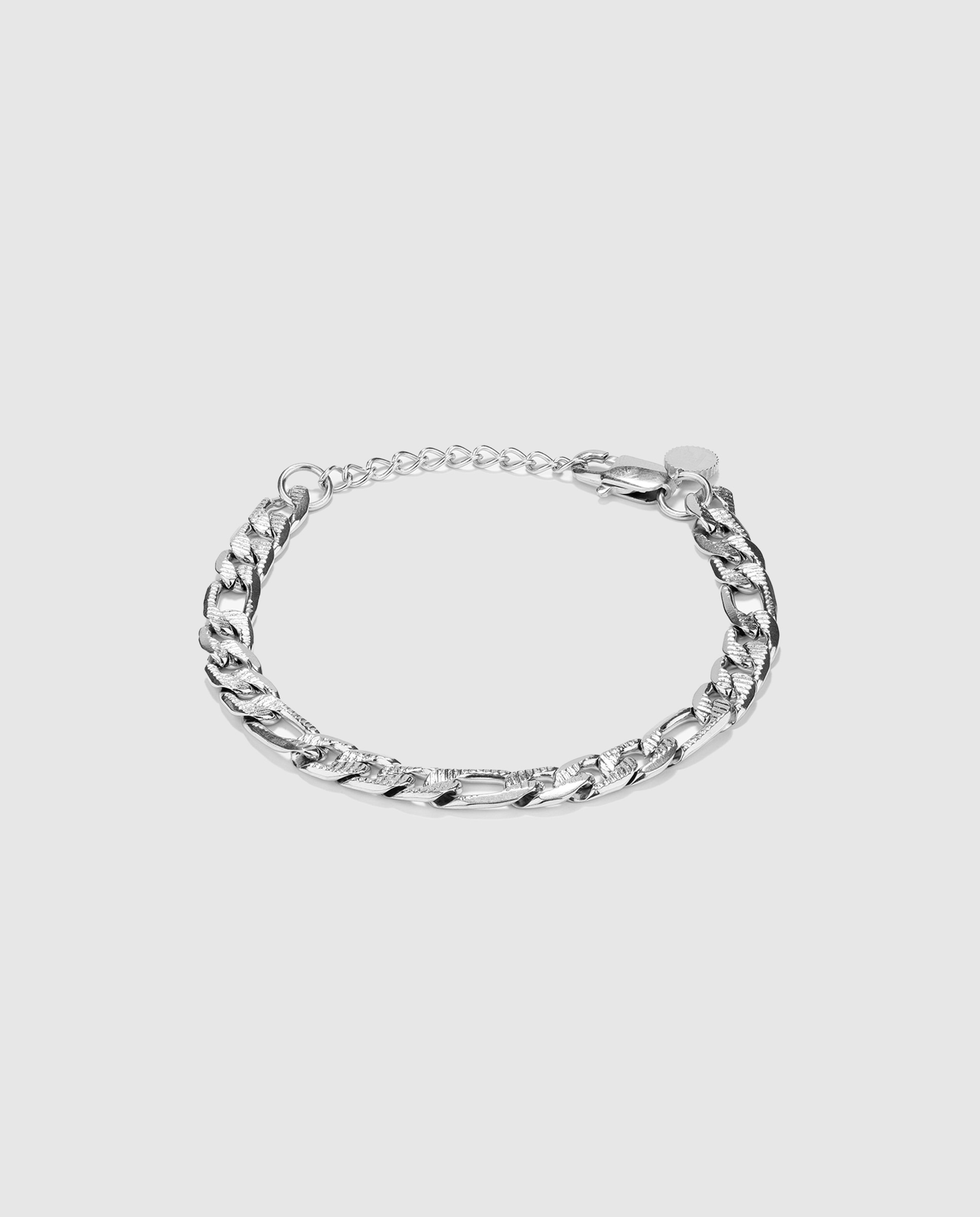 Pulseira Padlock de Aço Prateada Prata-1