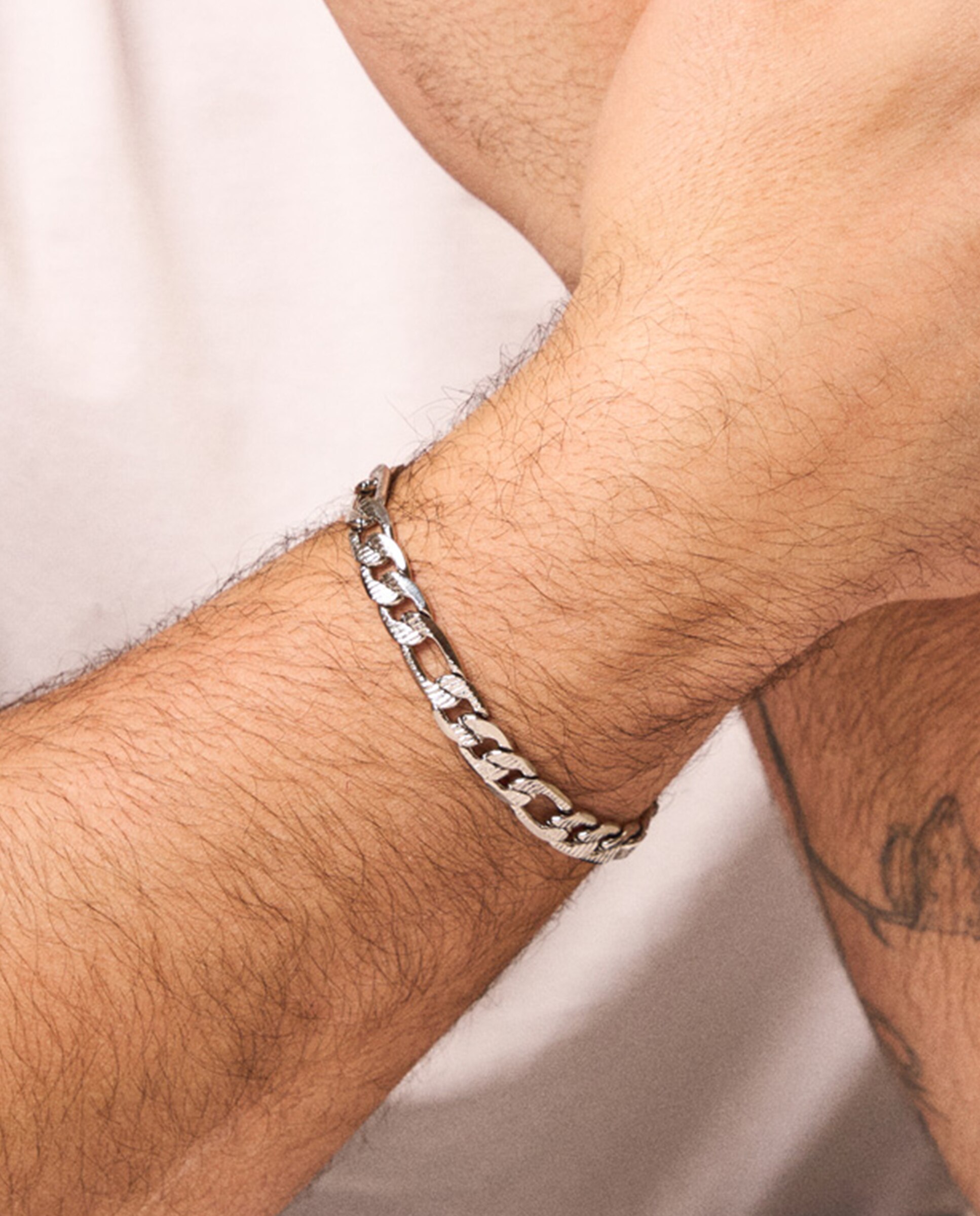 Pulseira Padlock de Aço Prateada Prata-3