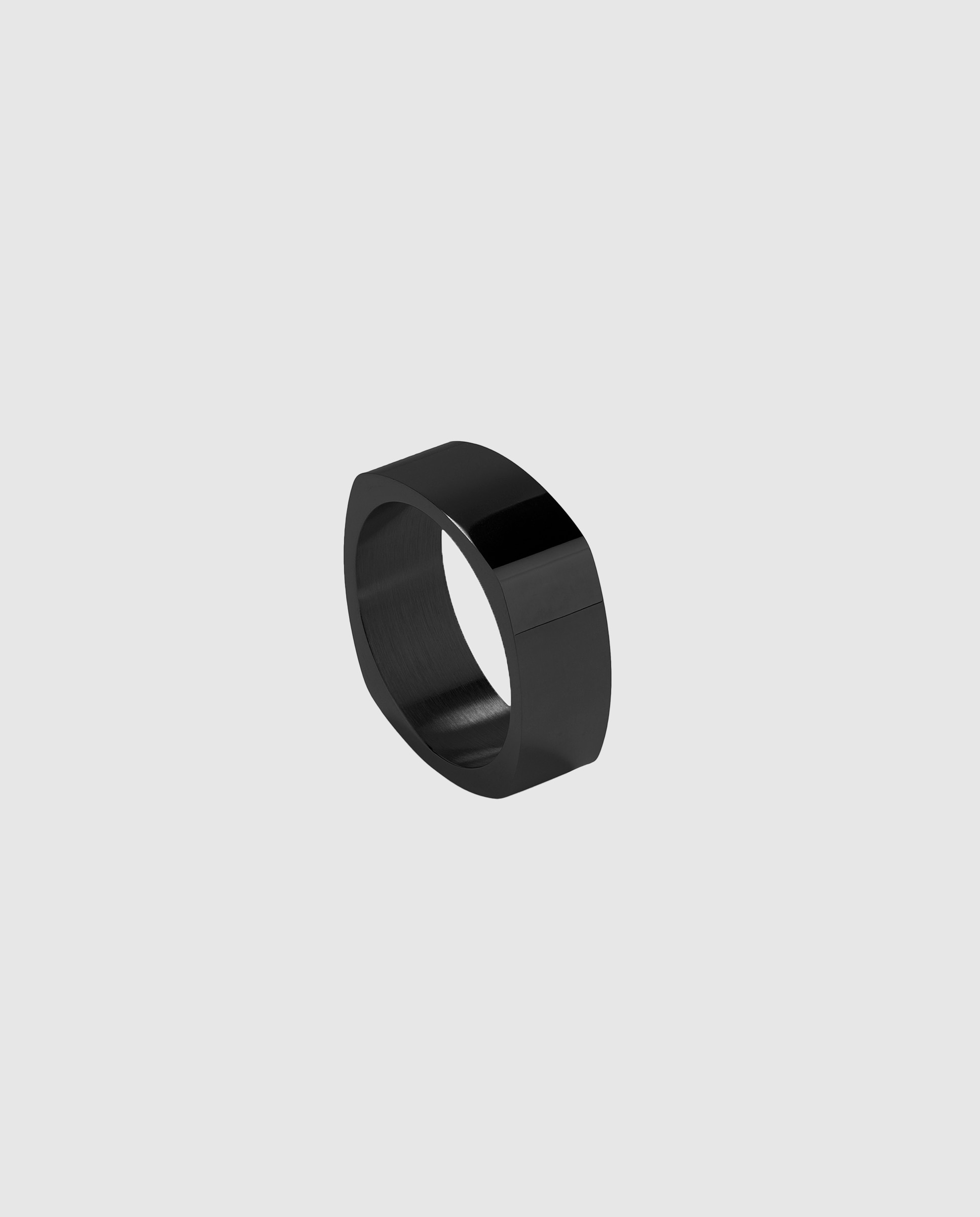 Anel Strong de Aço em Preto Preto-1