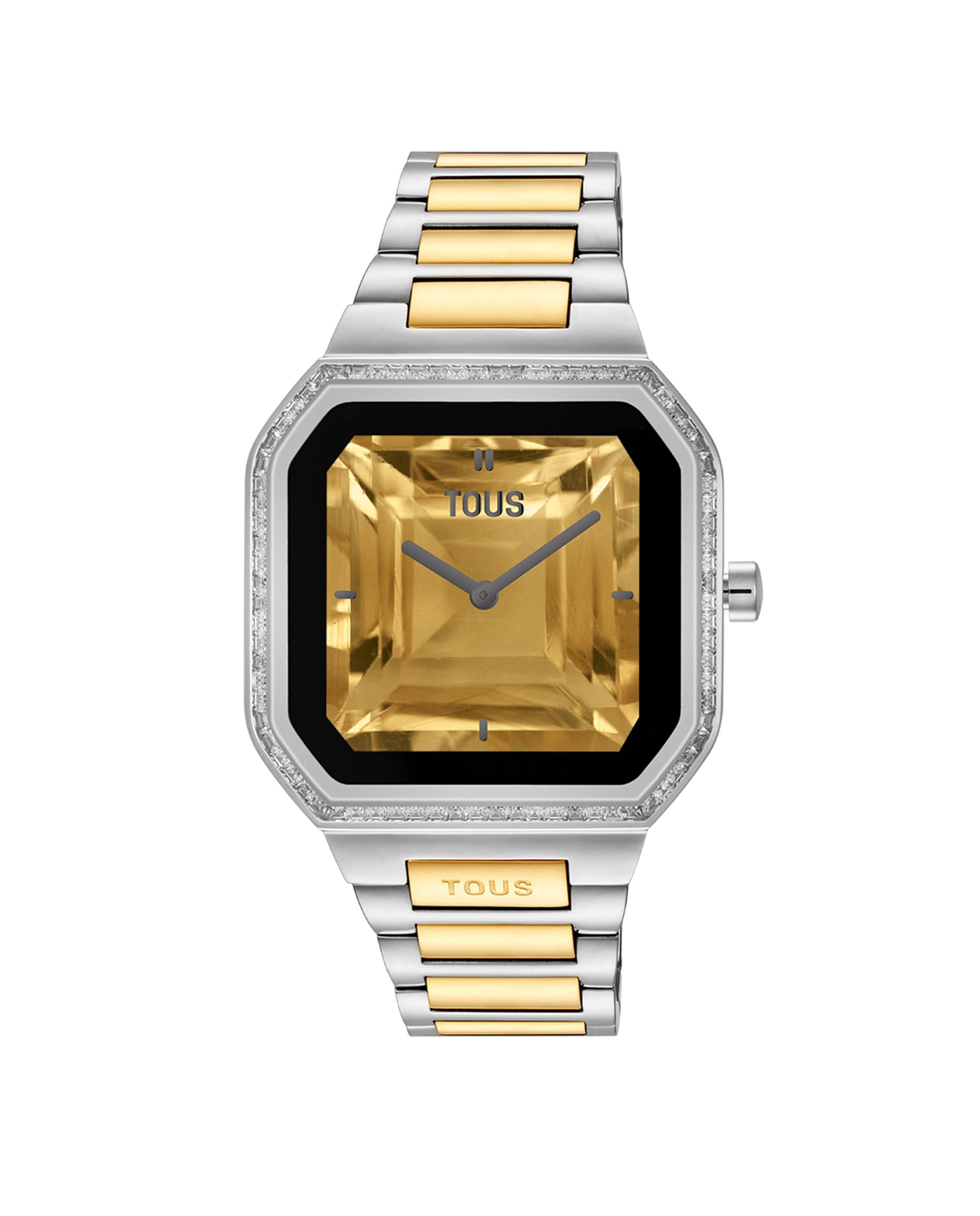 Smartwatch B-connect com Bracelete de Aço e Zircônias Ouro / Prata-1