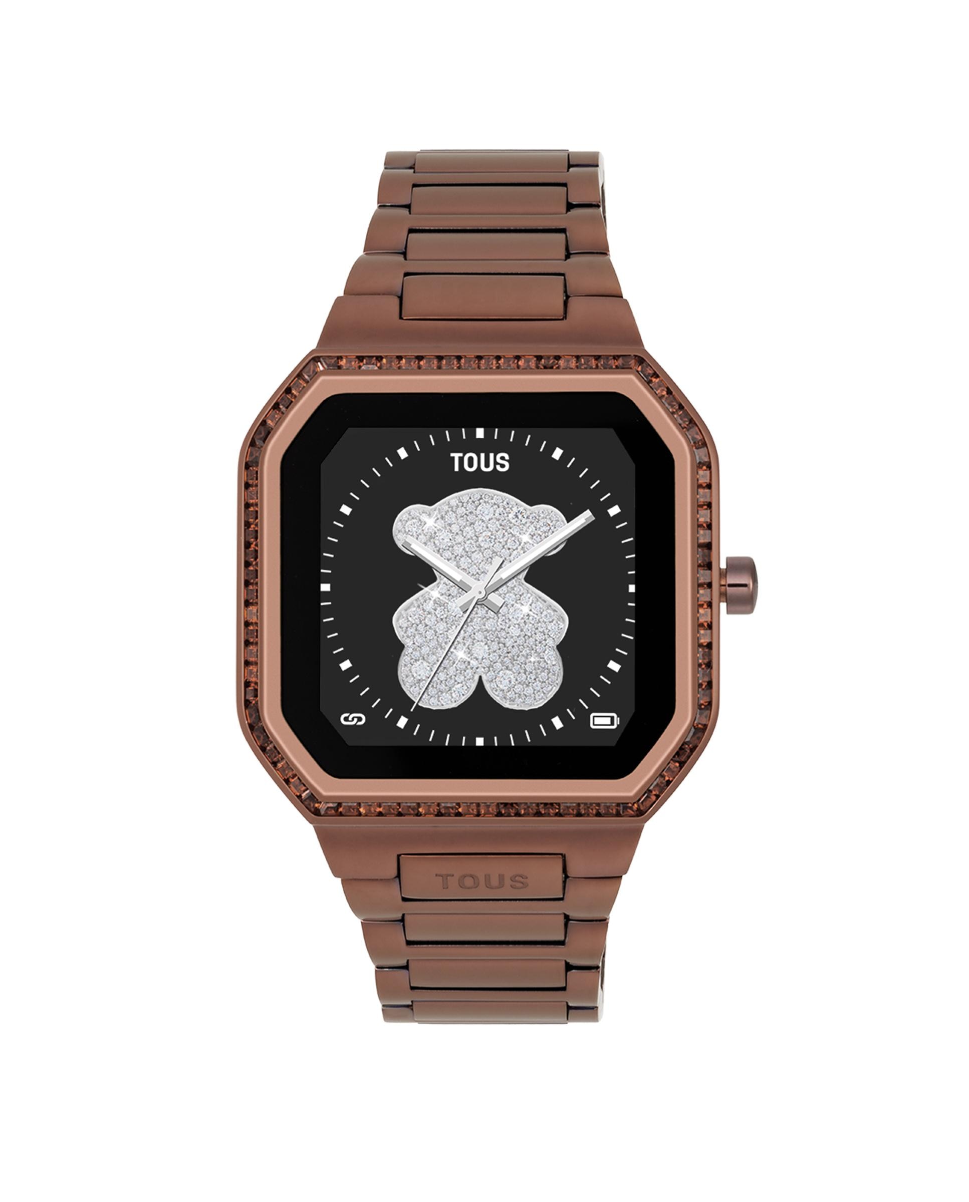 Smartwatch B-connect com Bracelete de Aço em Castanho e Zircónias Castanho-1