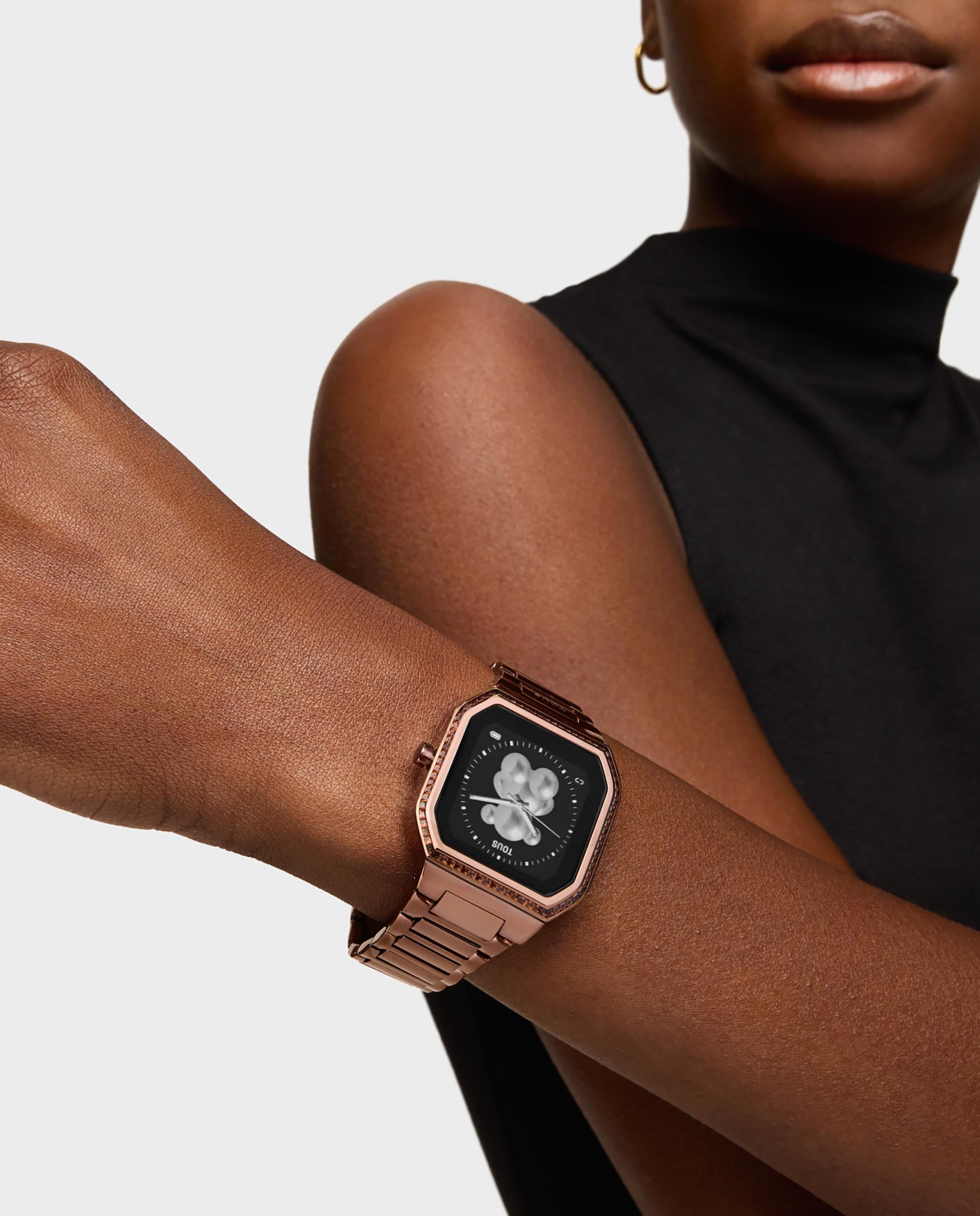 Smartwatch B-connect com Bracelete de Aço em Castanho e Zircónias Castanho-3