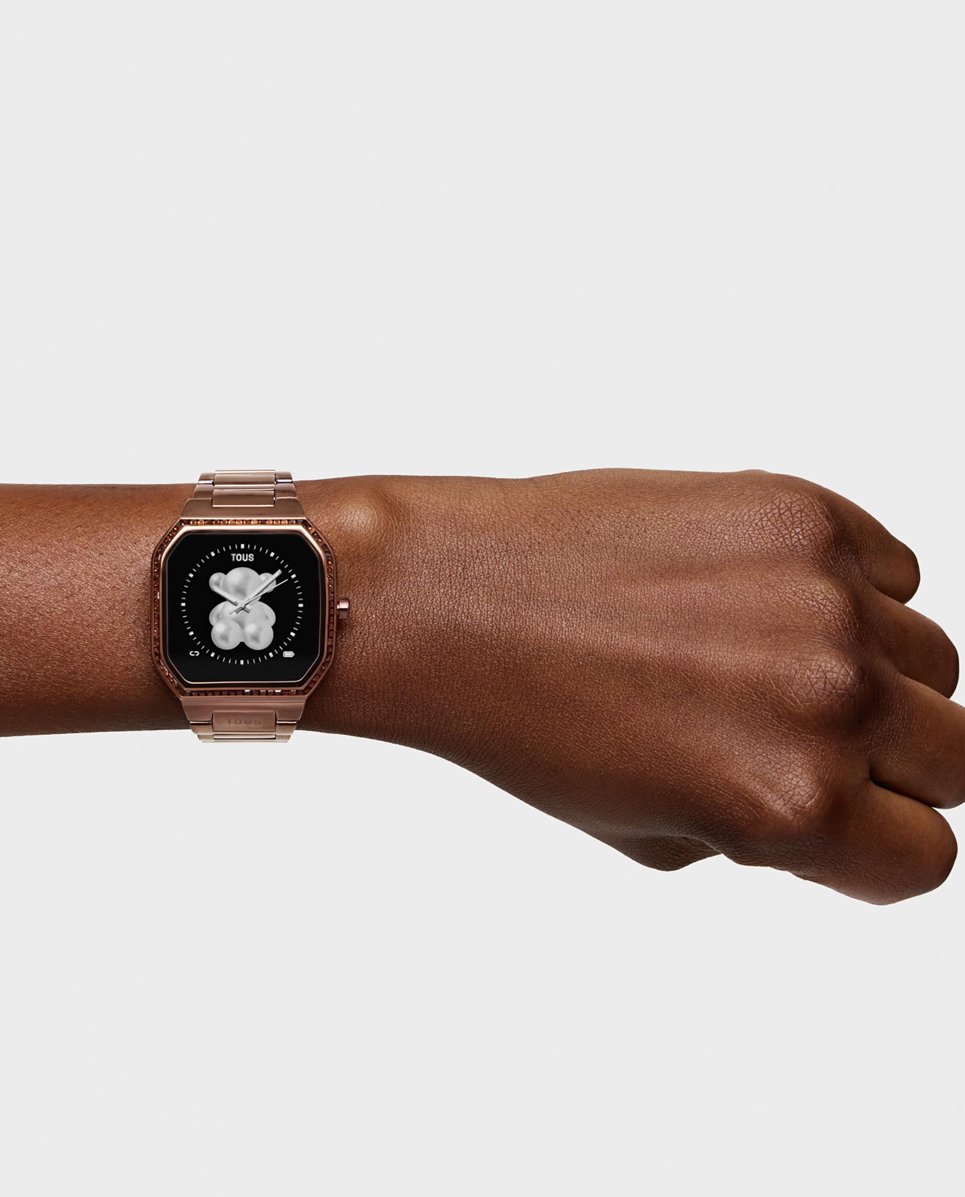 Smartwatch B-connect com Bracelete de Aço em Castanho e Zircónias Castanho-5