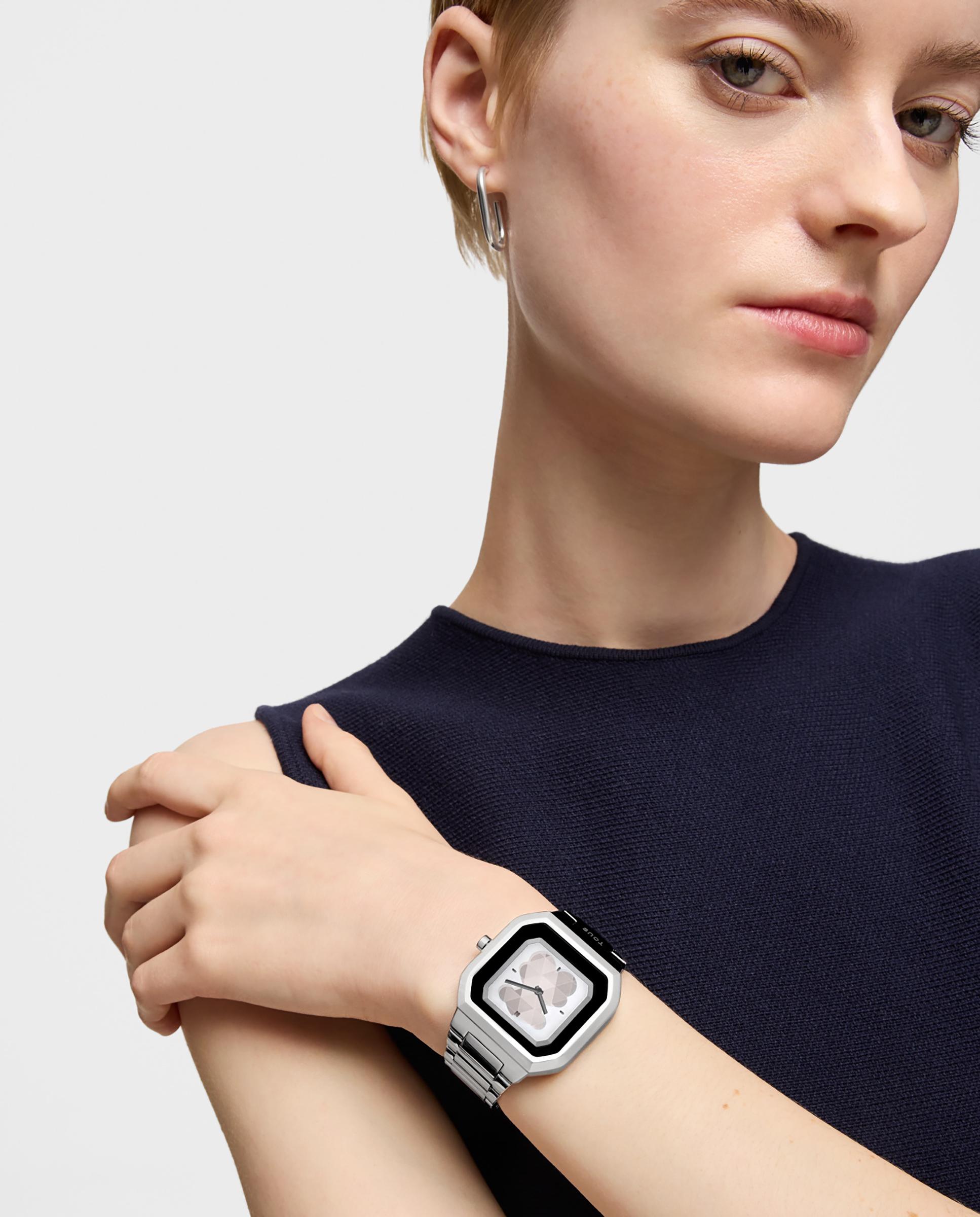 Smartwatch B-connect com Bracelete de Aço Prata-2