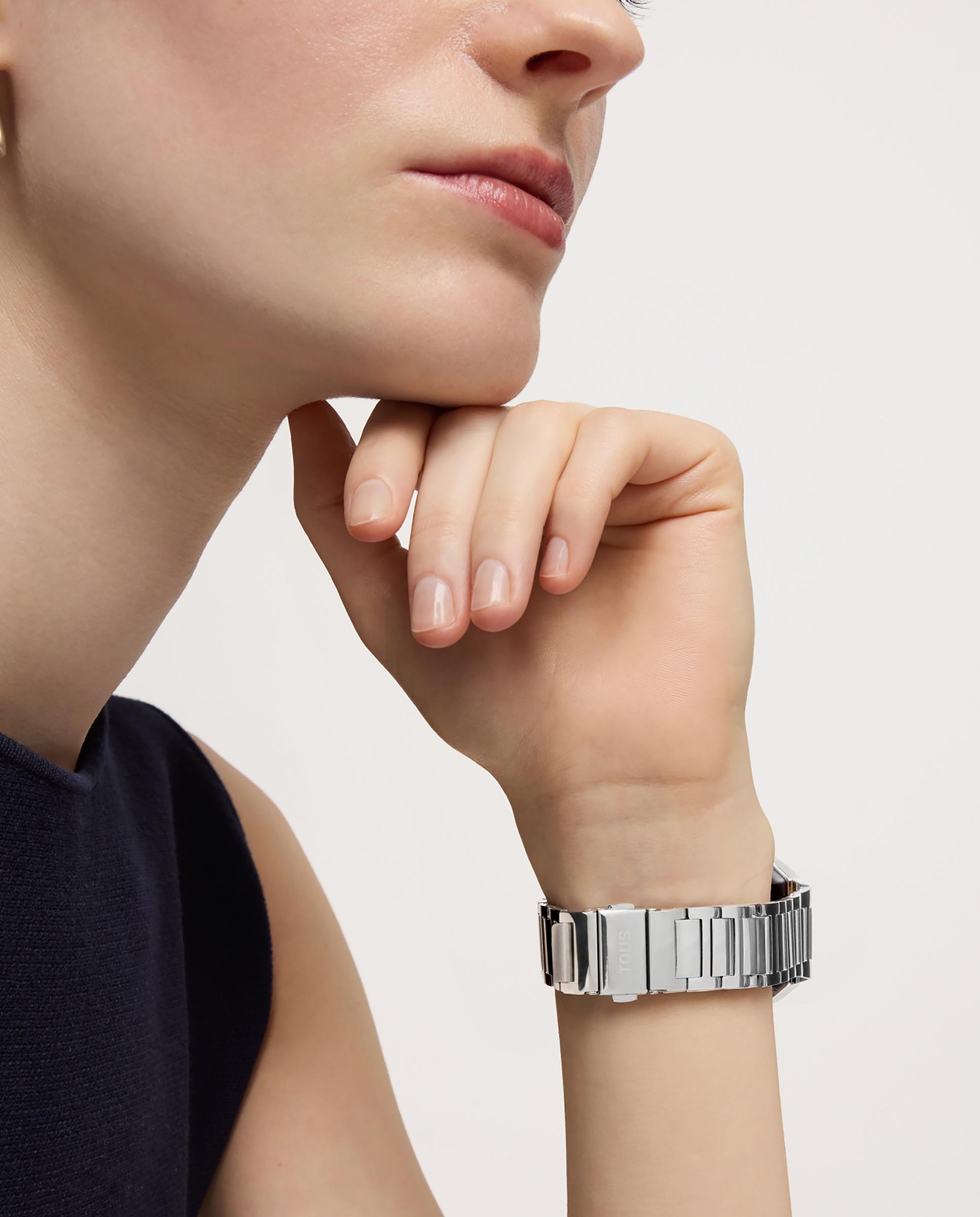 Smartwatch B-connect com Bracelete de Aço Prata-4