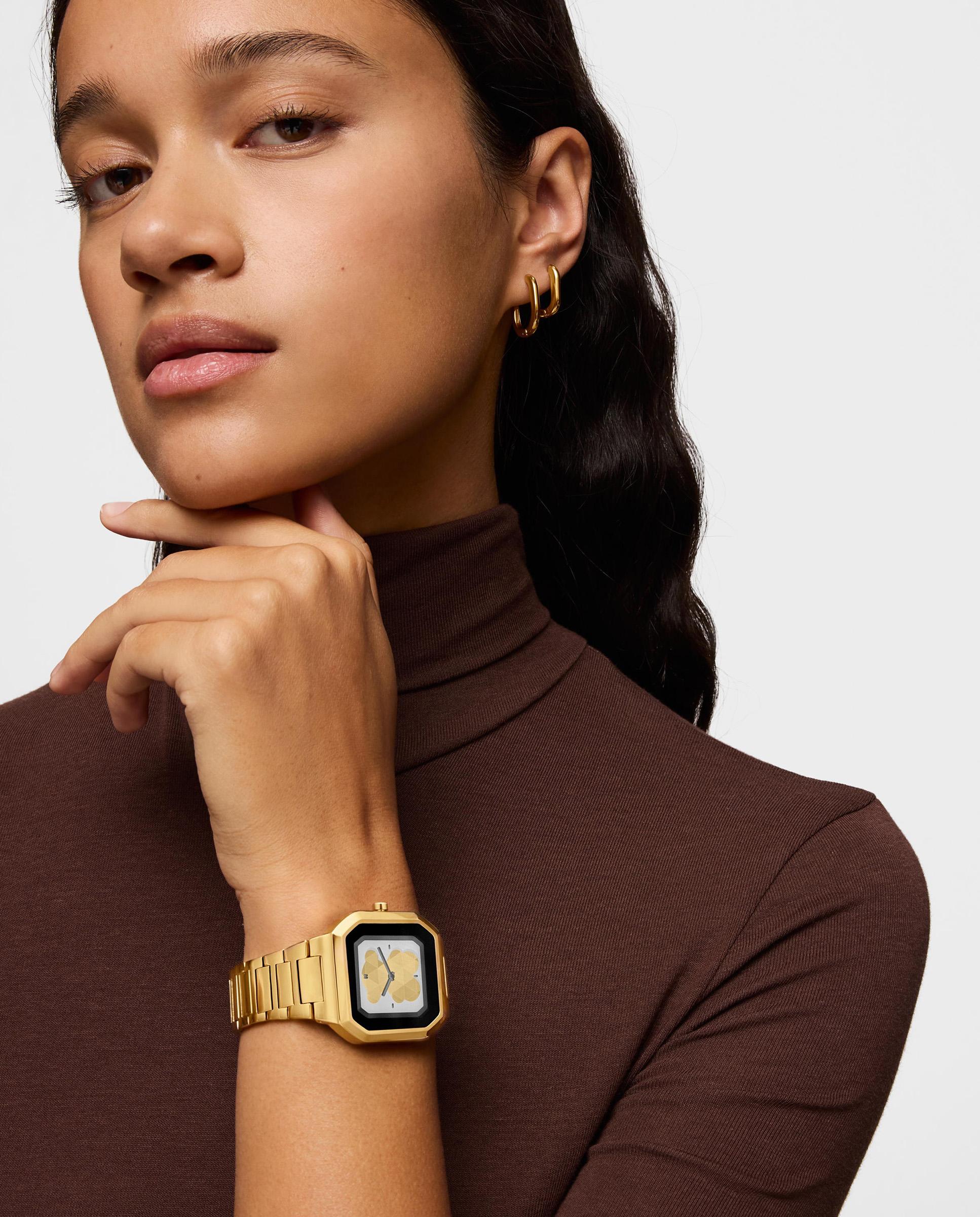 Smartwatch B-connect com Bracelete de Aço em Dourado Dourado-4