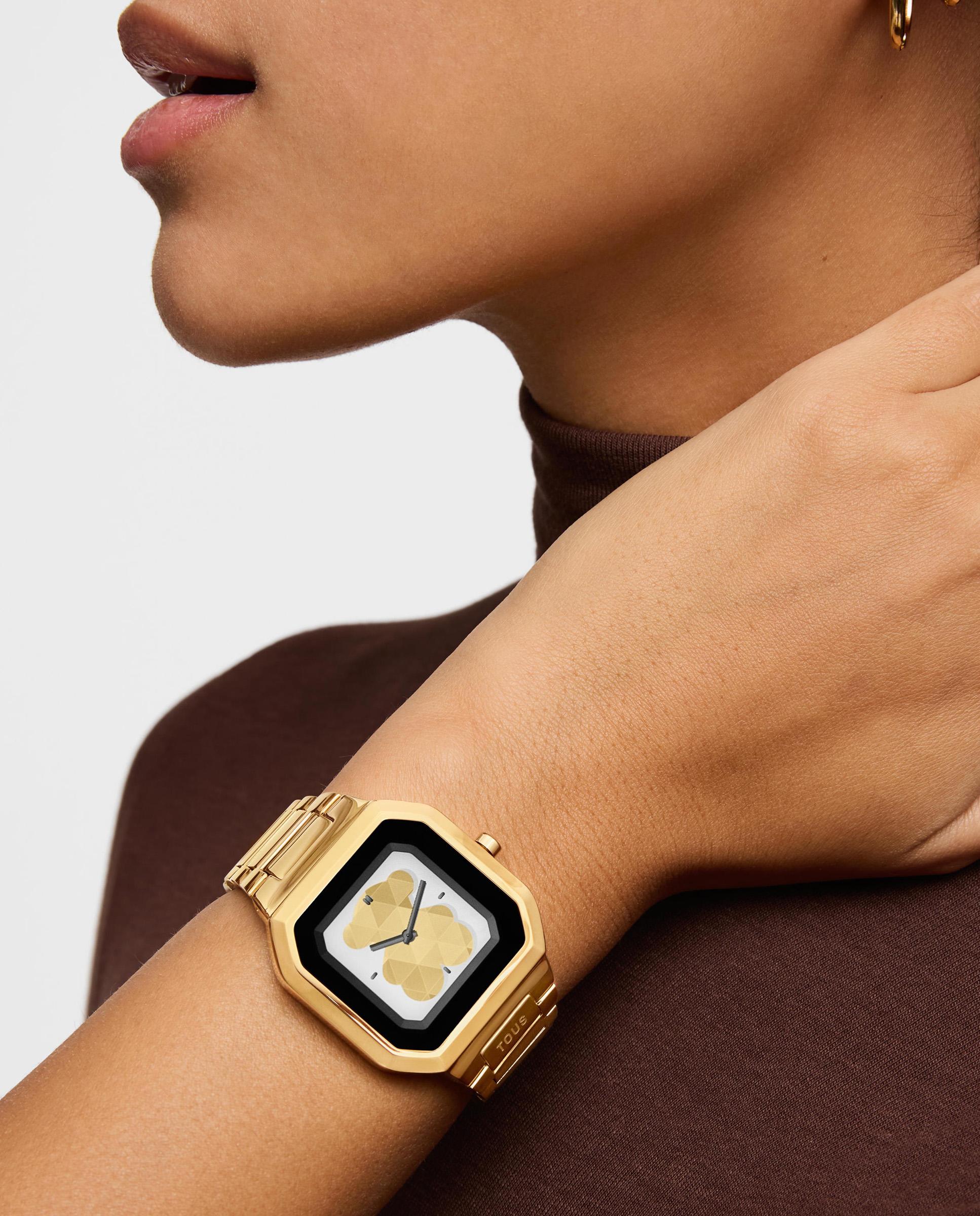 Smartwatch B-connect com Bracelete de Aço em Dourado Dourado-5