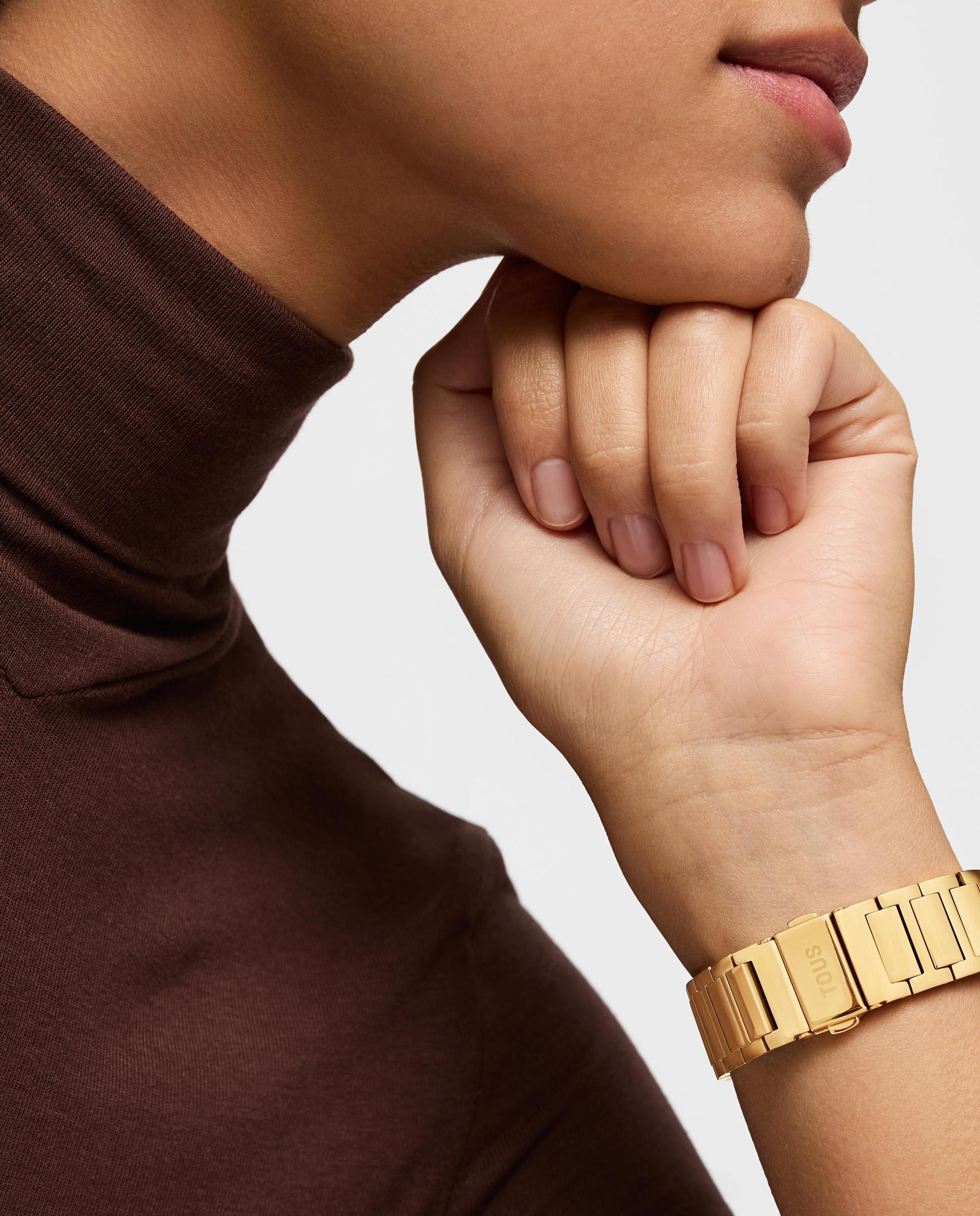 Smartwatch B-connect com Bracelete de Aço em Dourado Dourado-6