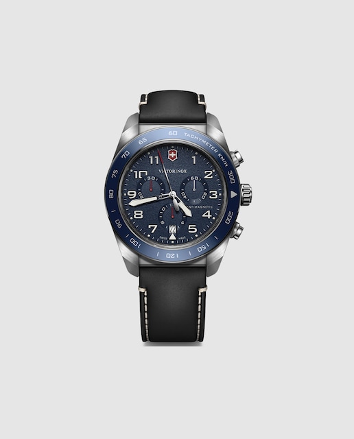 Imagem 0 de Relógio Swiss Army V242047 de Pele e Pulseira em Preto