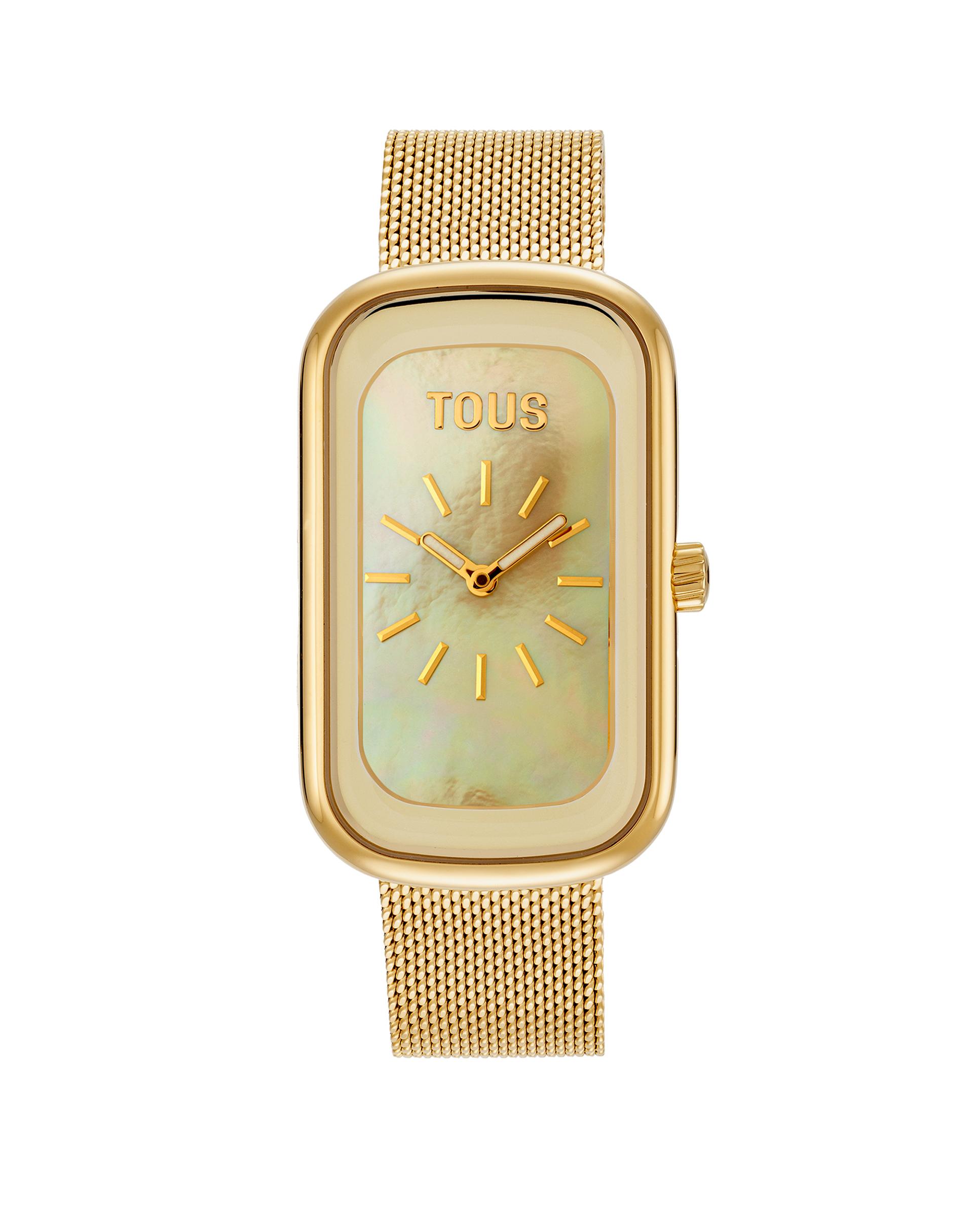 Relógio Analógico T-band Club com Bracelete em Dourado Ouro-1