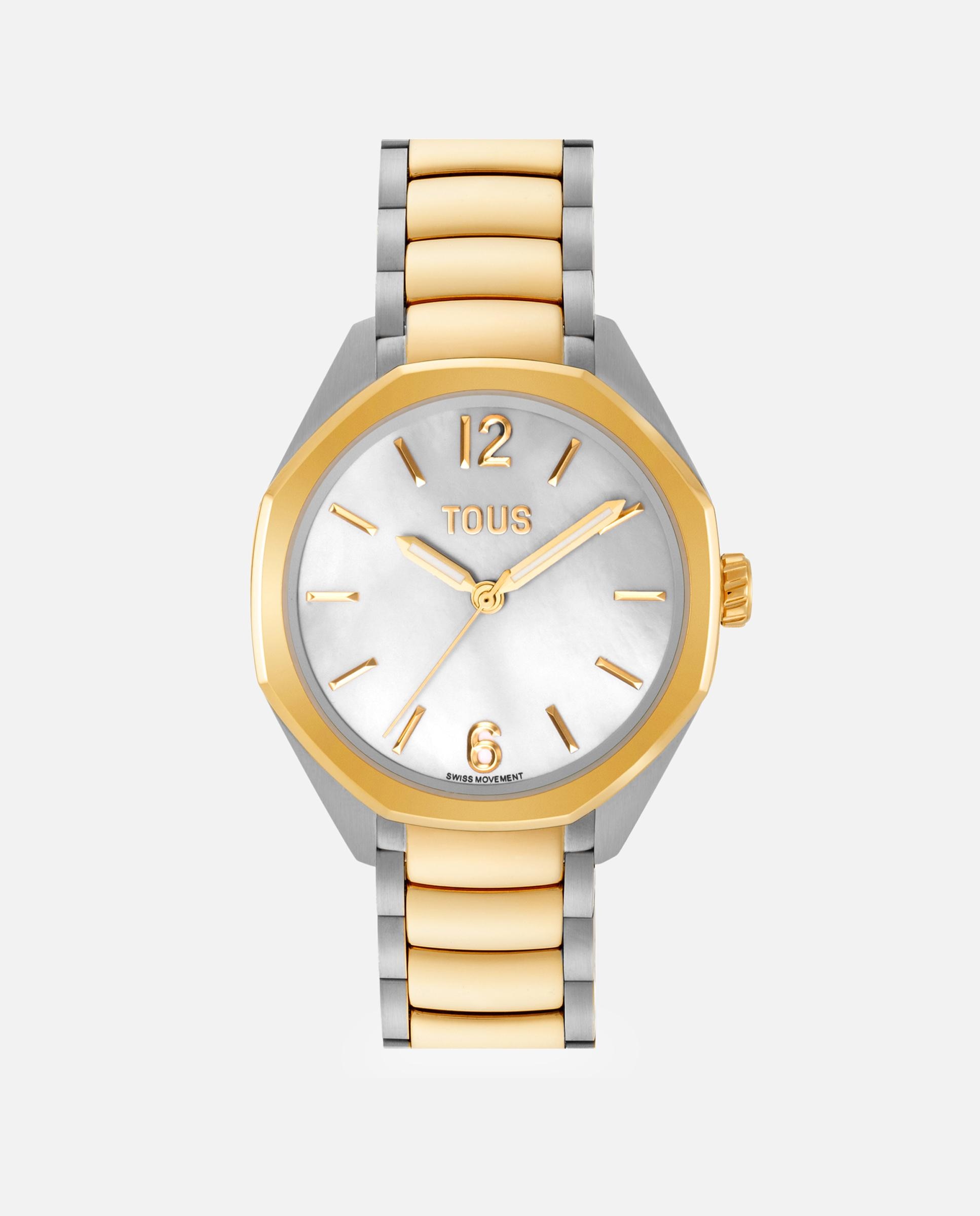 Relógio Analógico Now Prateado e Dourado Ouro / Prata-1