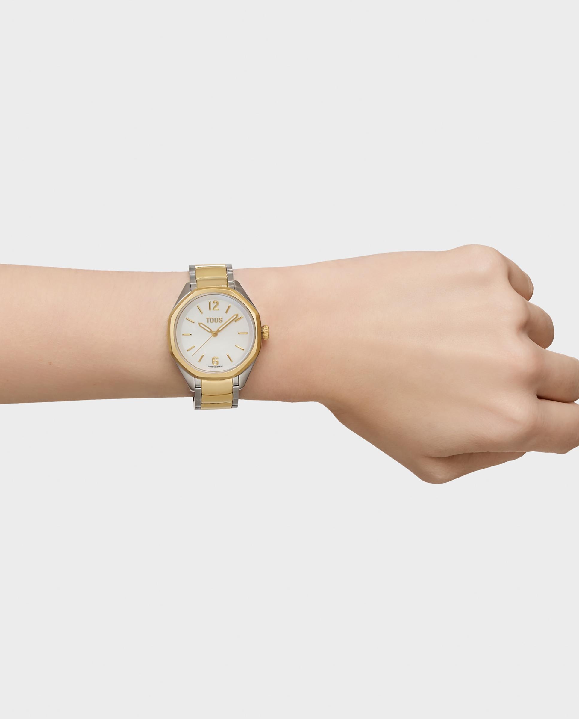 Relógio Analógico Now Prateado e Dourado Ouro / Prata-7