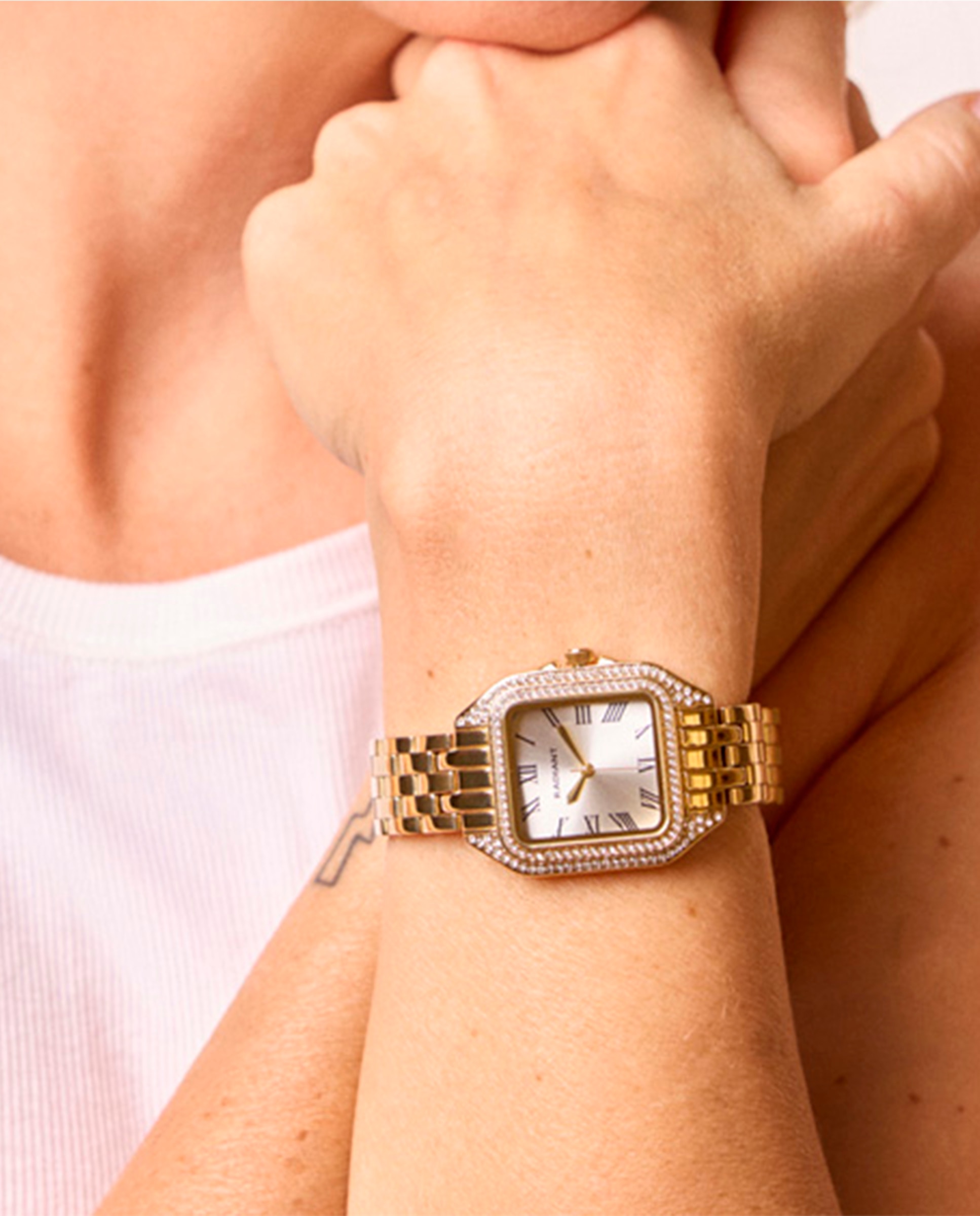 Relógio Analógico Bahamas Luxe Ra658202 de Aço e Bracelete Dourada Ouro-2