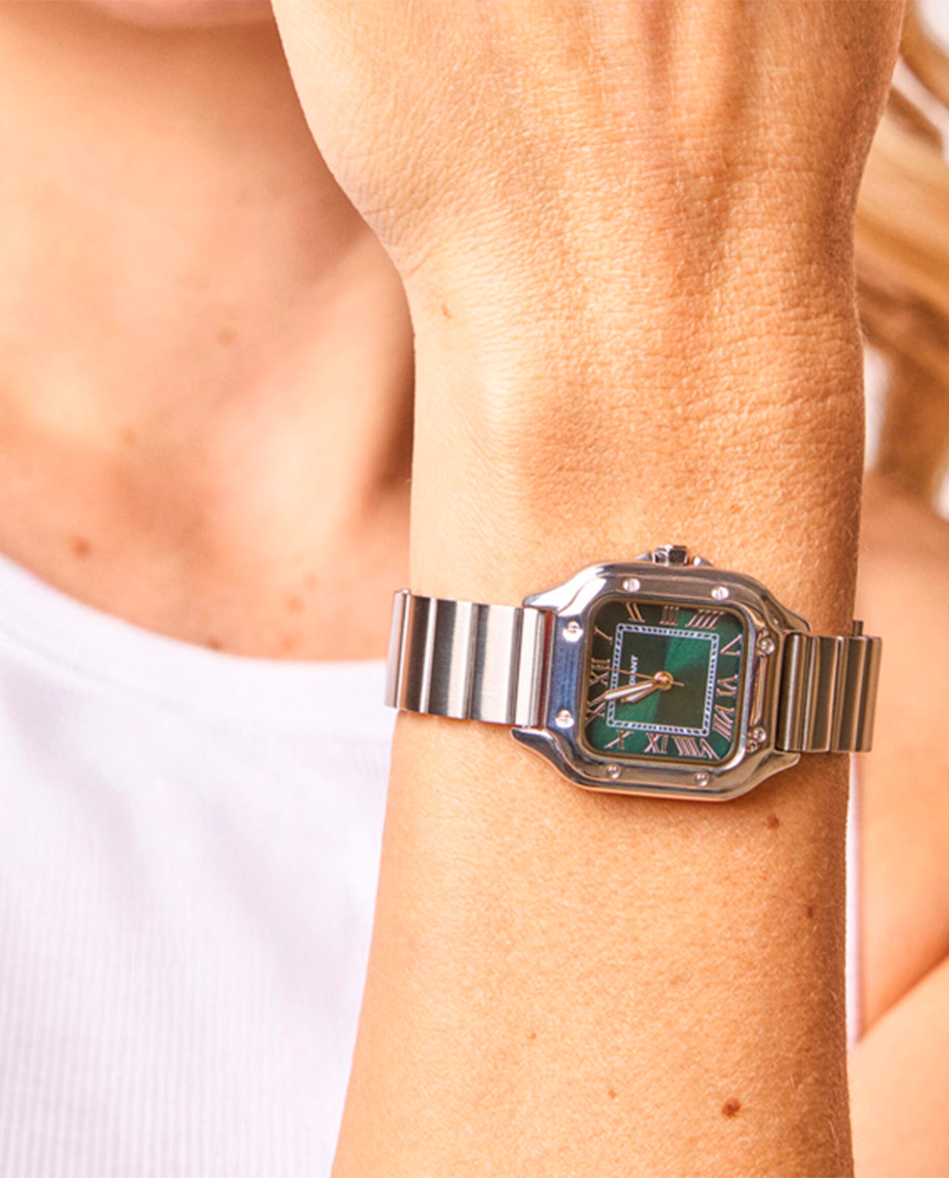 Relógio Chris Her Ra661201 de Aço e Bracelete Prateada/cinza Prata-2