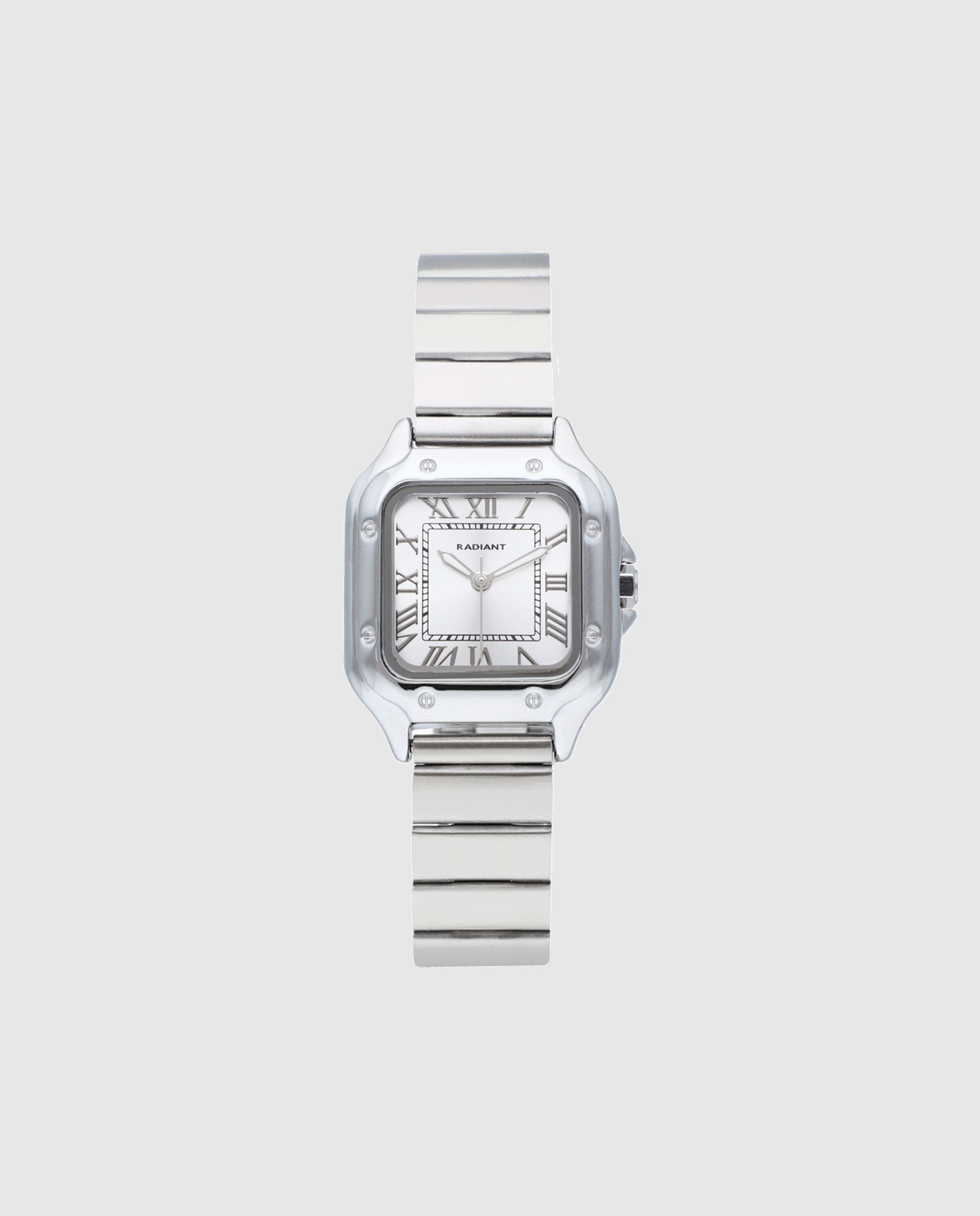 Relógio Analógico Chris Her Ra661203 de Aço e Bracelete Prateada em Cinzento Prata-1