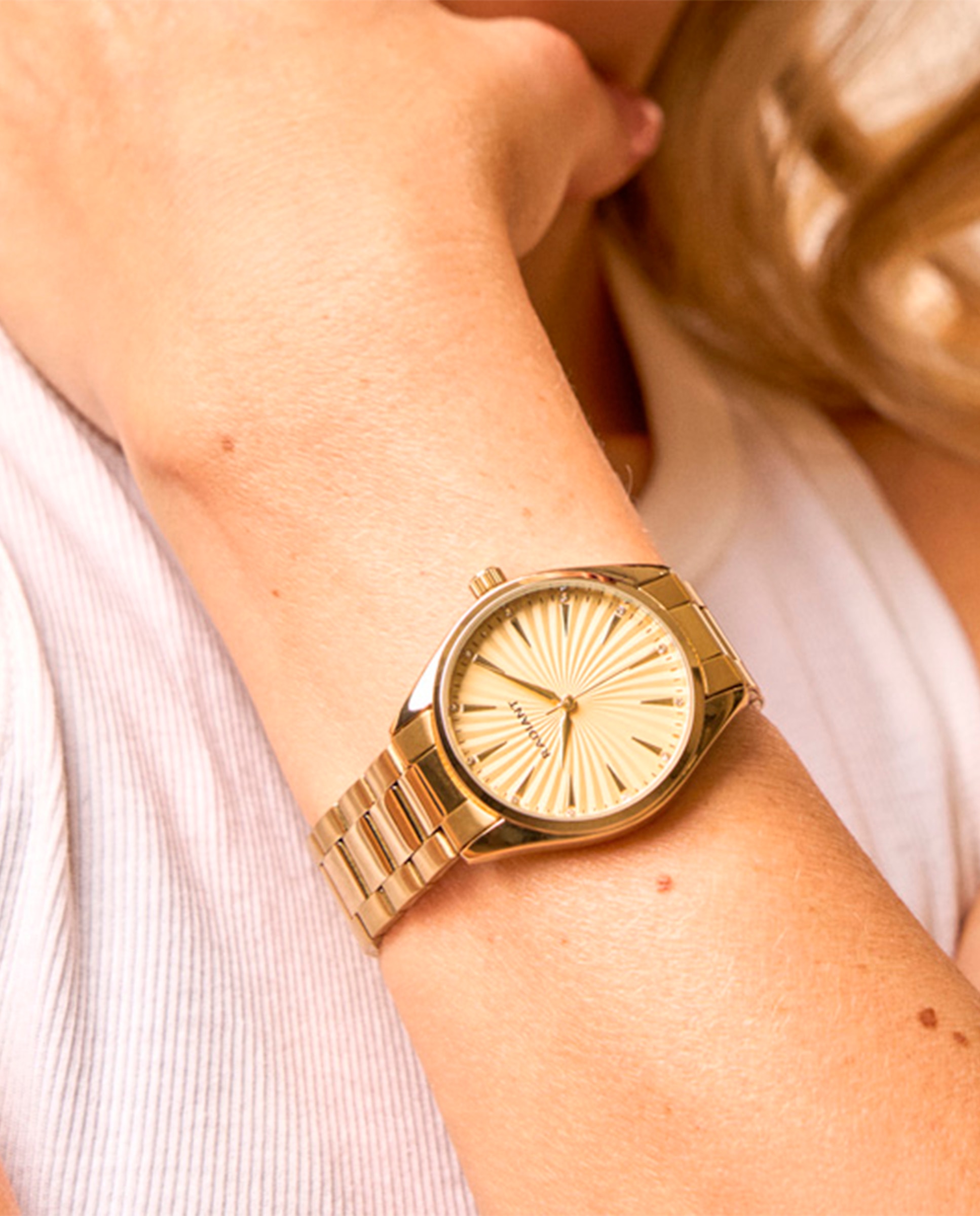 Relógio Loren Ra662203 de Aço e Bracelete Dourada Ouro-2