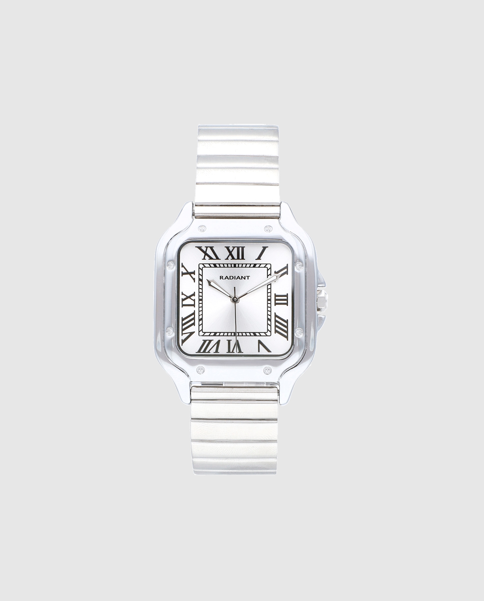 Relógio Analógico Chris Him Ra664203 de Aço e Bracelete Prateada em Cinzento Prata-1