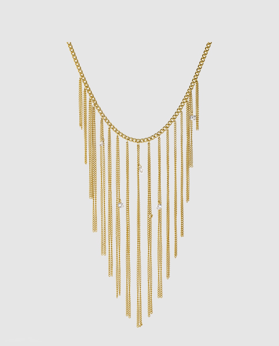 Colar Myfair de Aço Dourado Ouro-1
