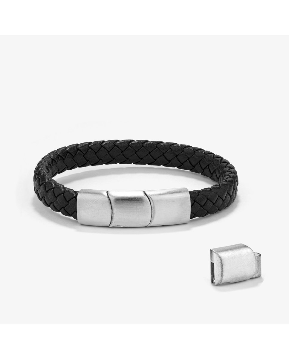 Pulseira Espiga de Aço Prateada Prata-1