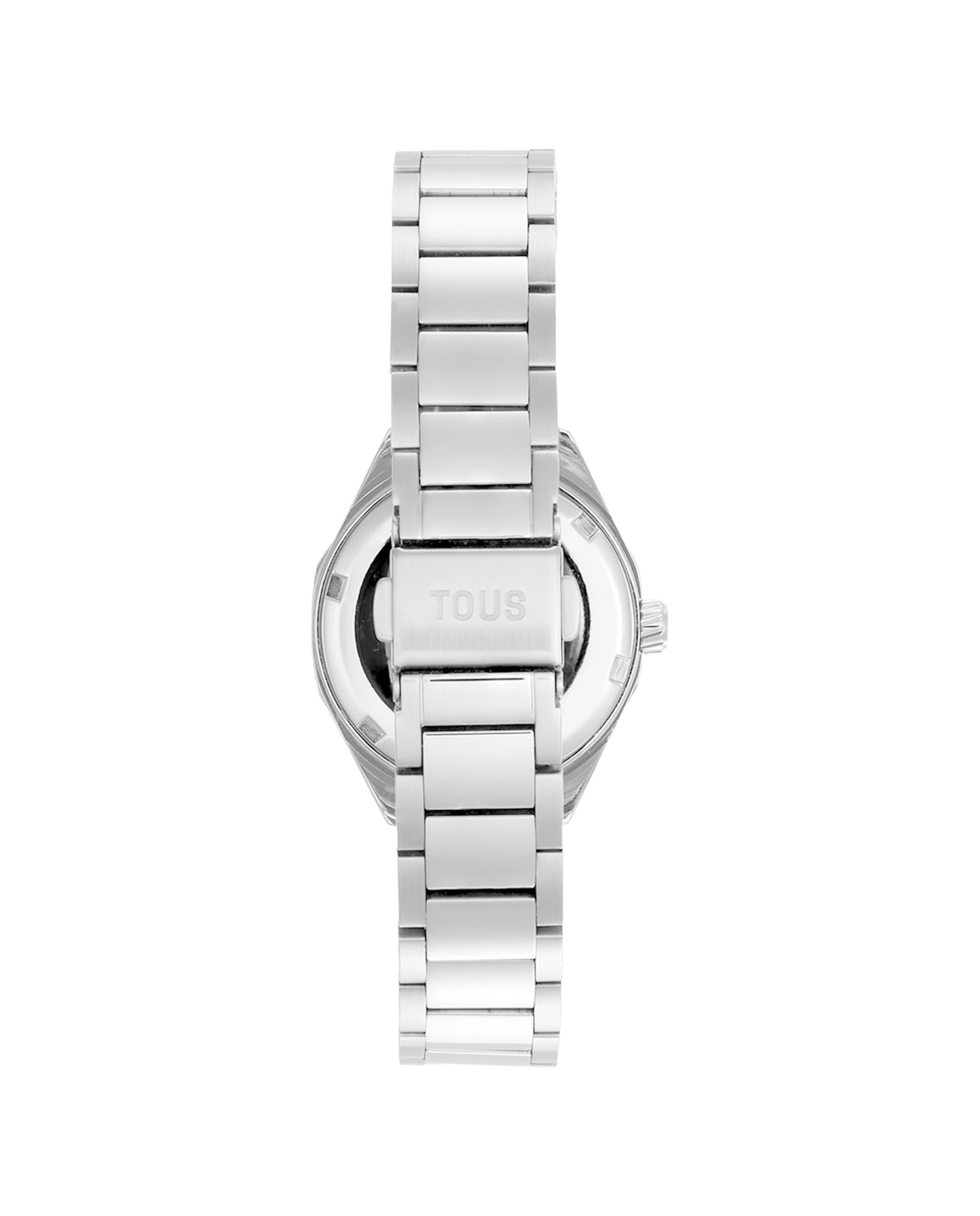 Relógio Infantil Tous Now Kdt com Bracelete de Elos de Aço Prata-3
