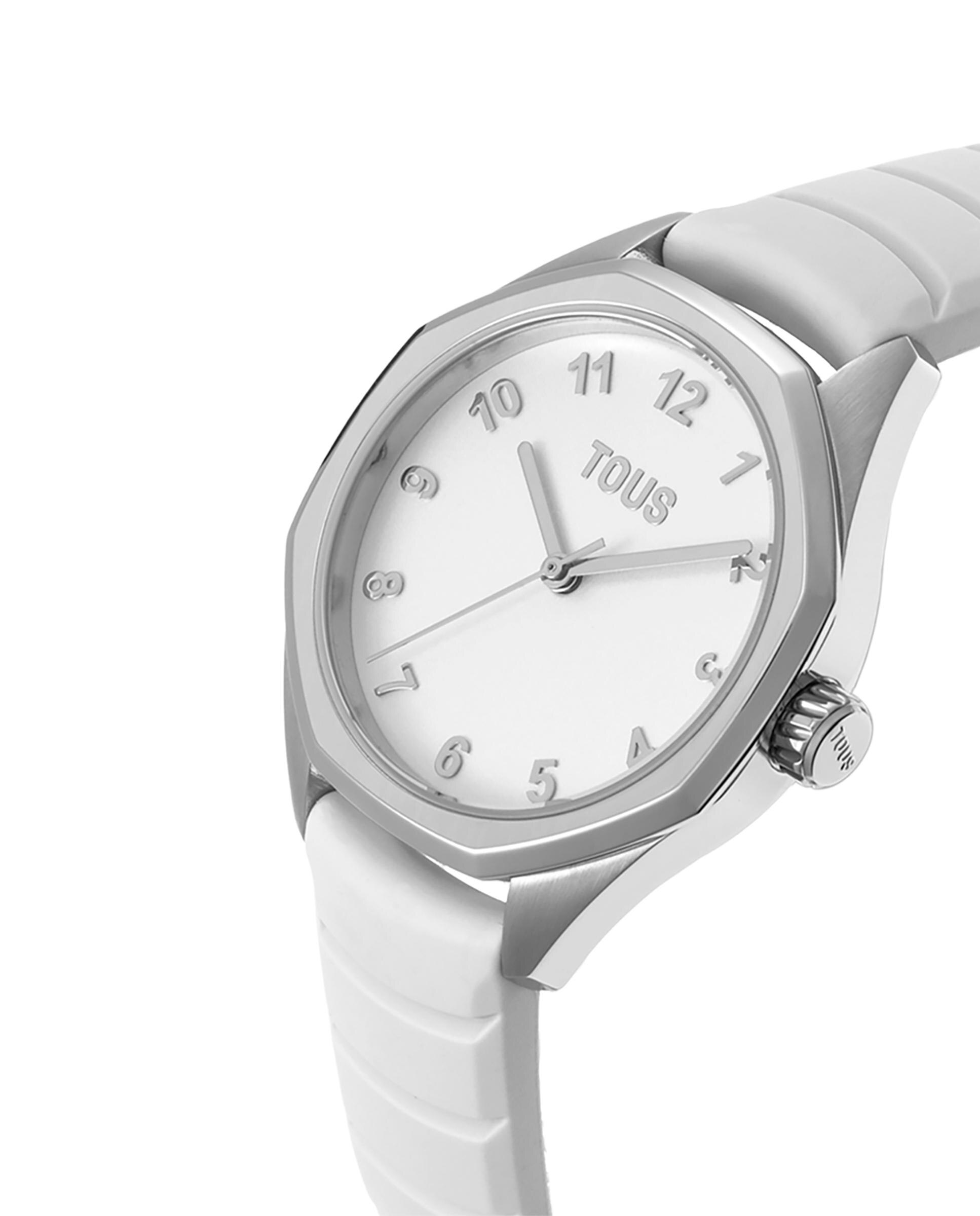Relógio Infantil Tous Now Kdt com Bracelete de Borracha em Branco Branco-2