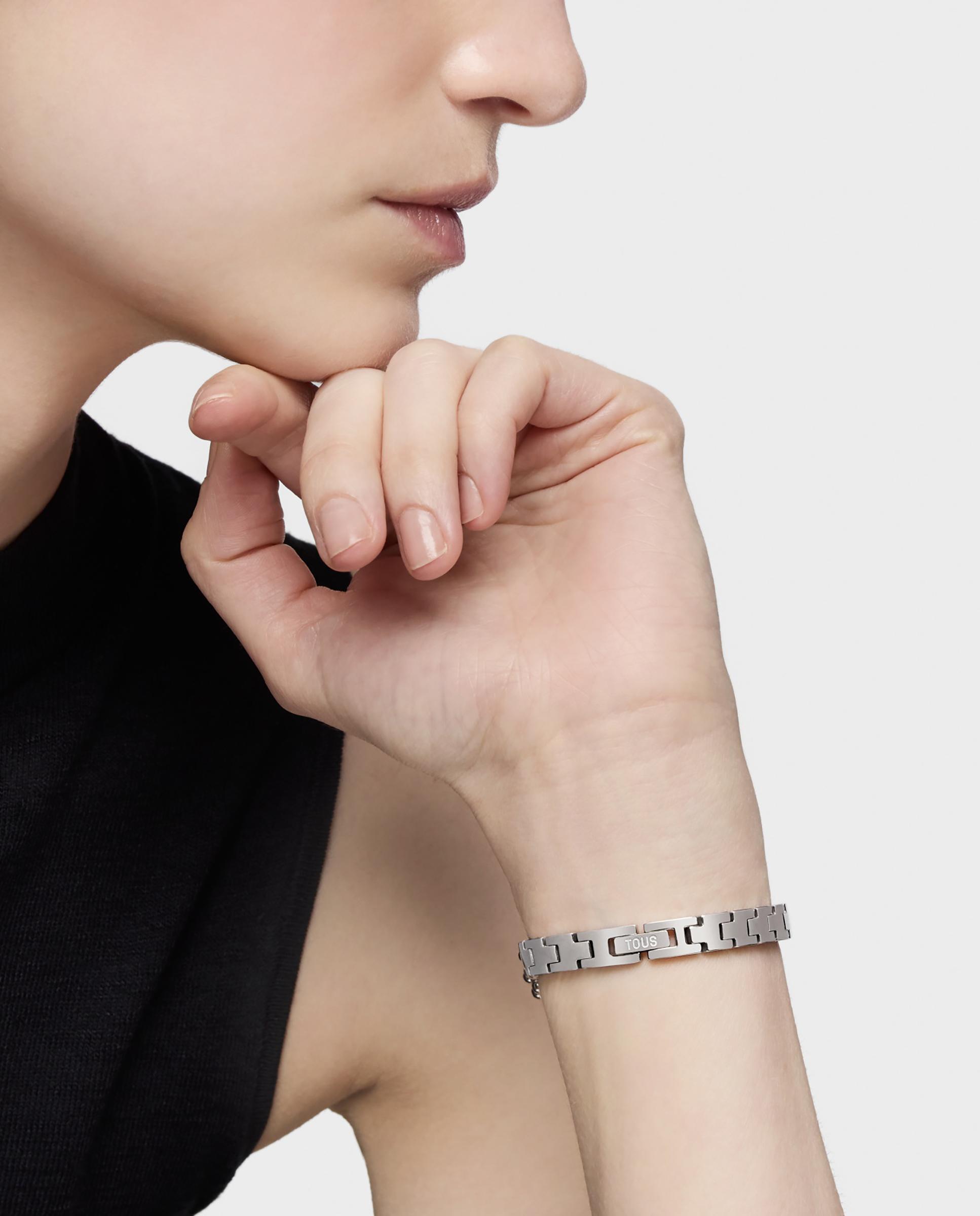 Relógio Analógico Bold Bear Round com Bracelete de Aço Prateado-6