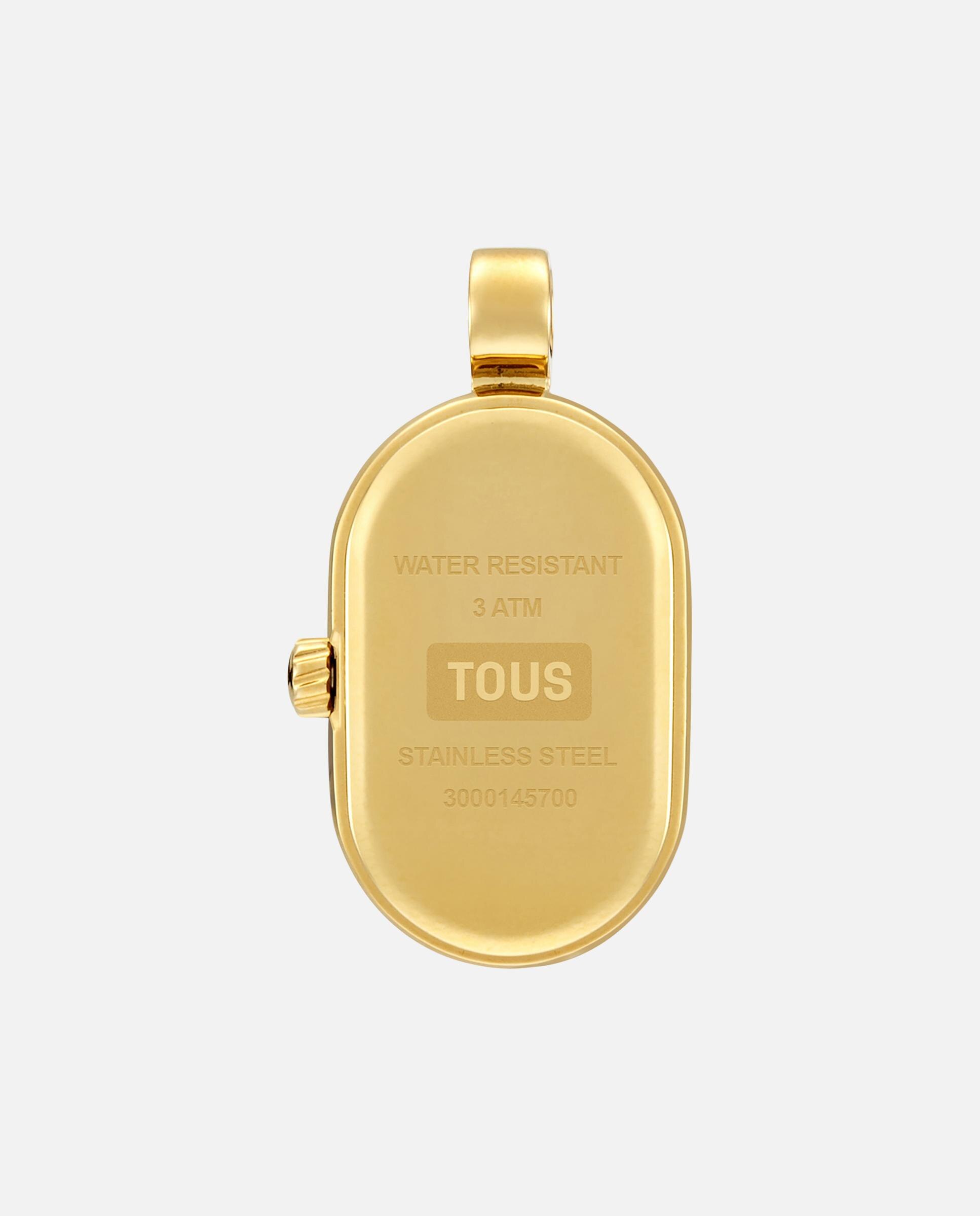 Relógio Analógico Hold Oval de Aço em Dourado Dourado-3