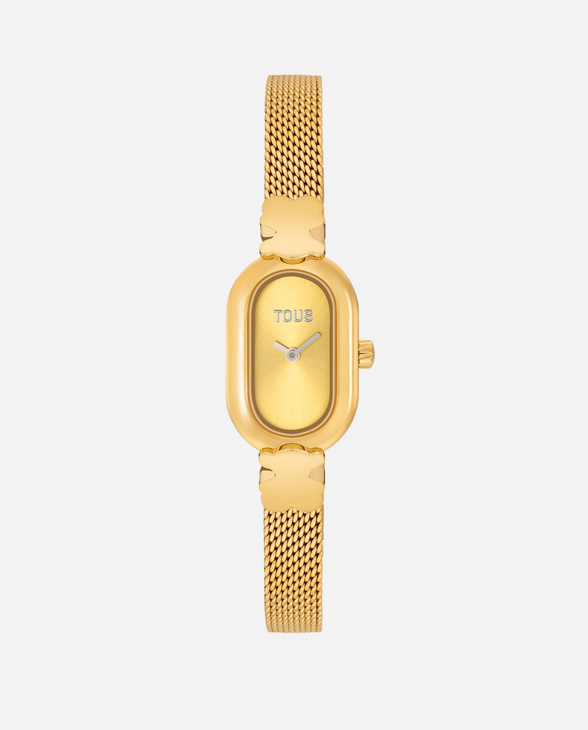 Relógio Analógico Oval Icon Joya com Bracelete de Aço em Dourado Dourado-1