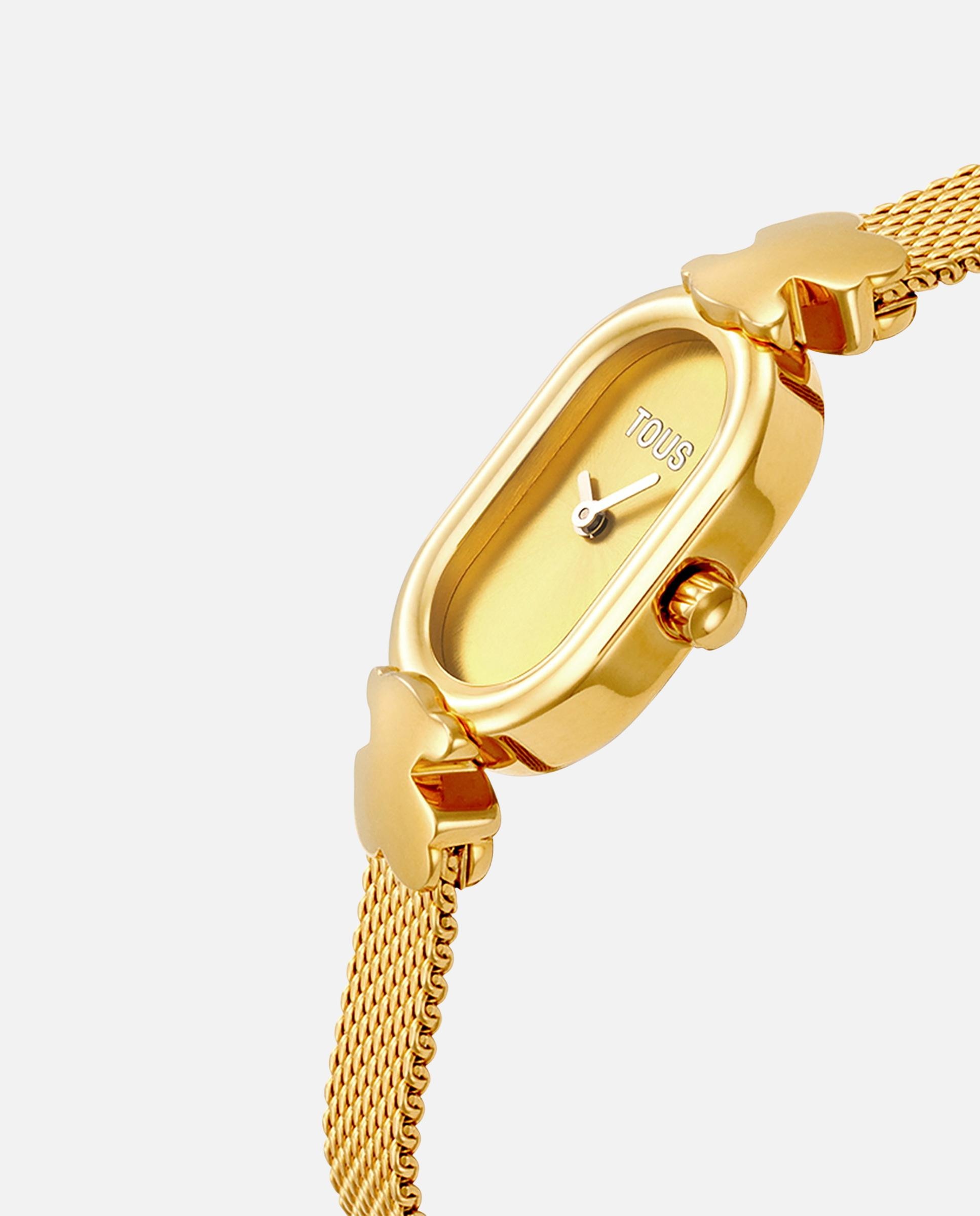 Relógio Analógico Oval Icon Joya com Bracelete de Aço em Dourado Dourado-2