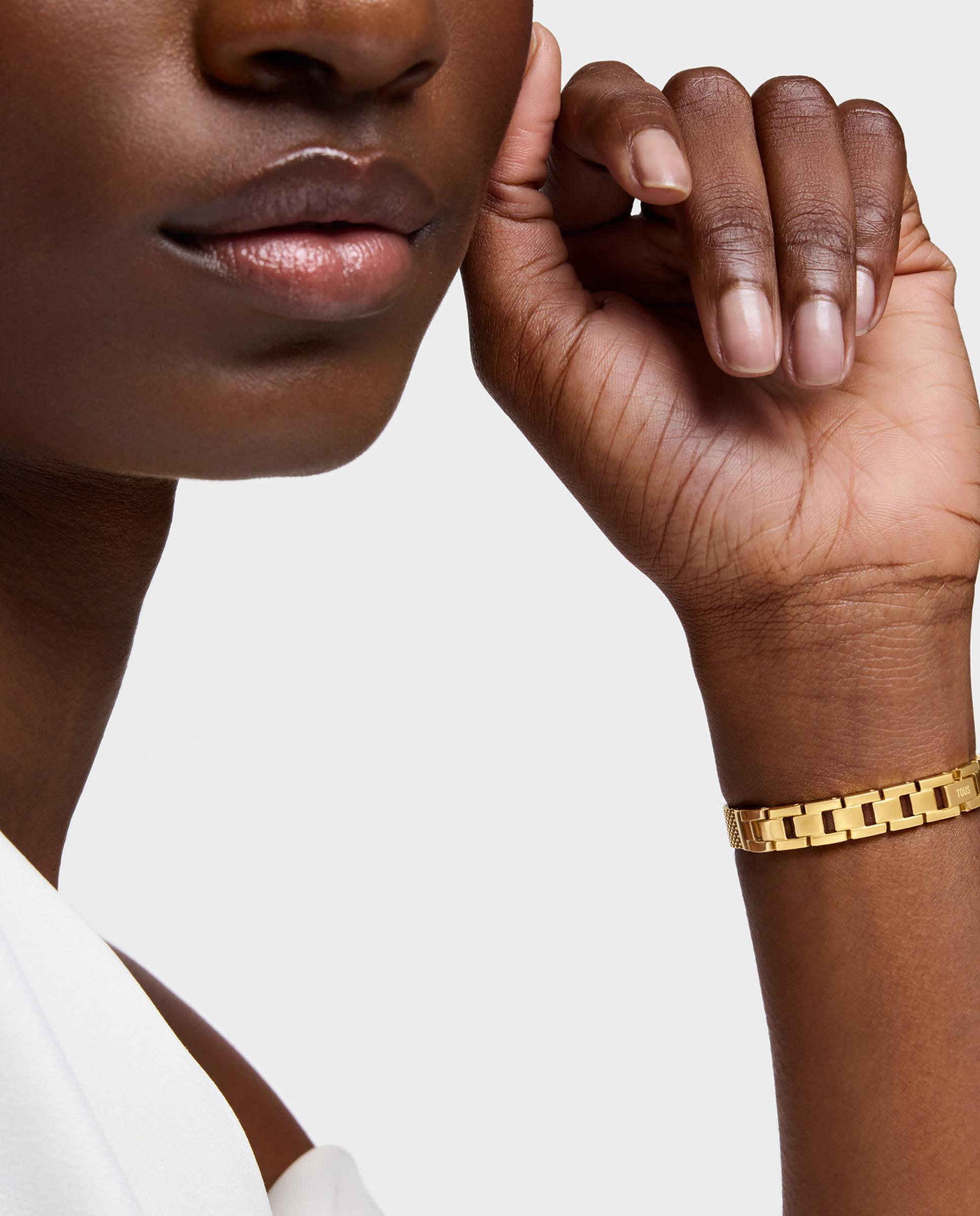 Relógio Analógico Oval Icon Joya com Bracelete de Aço em Dourado Dourado-6
