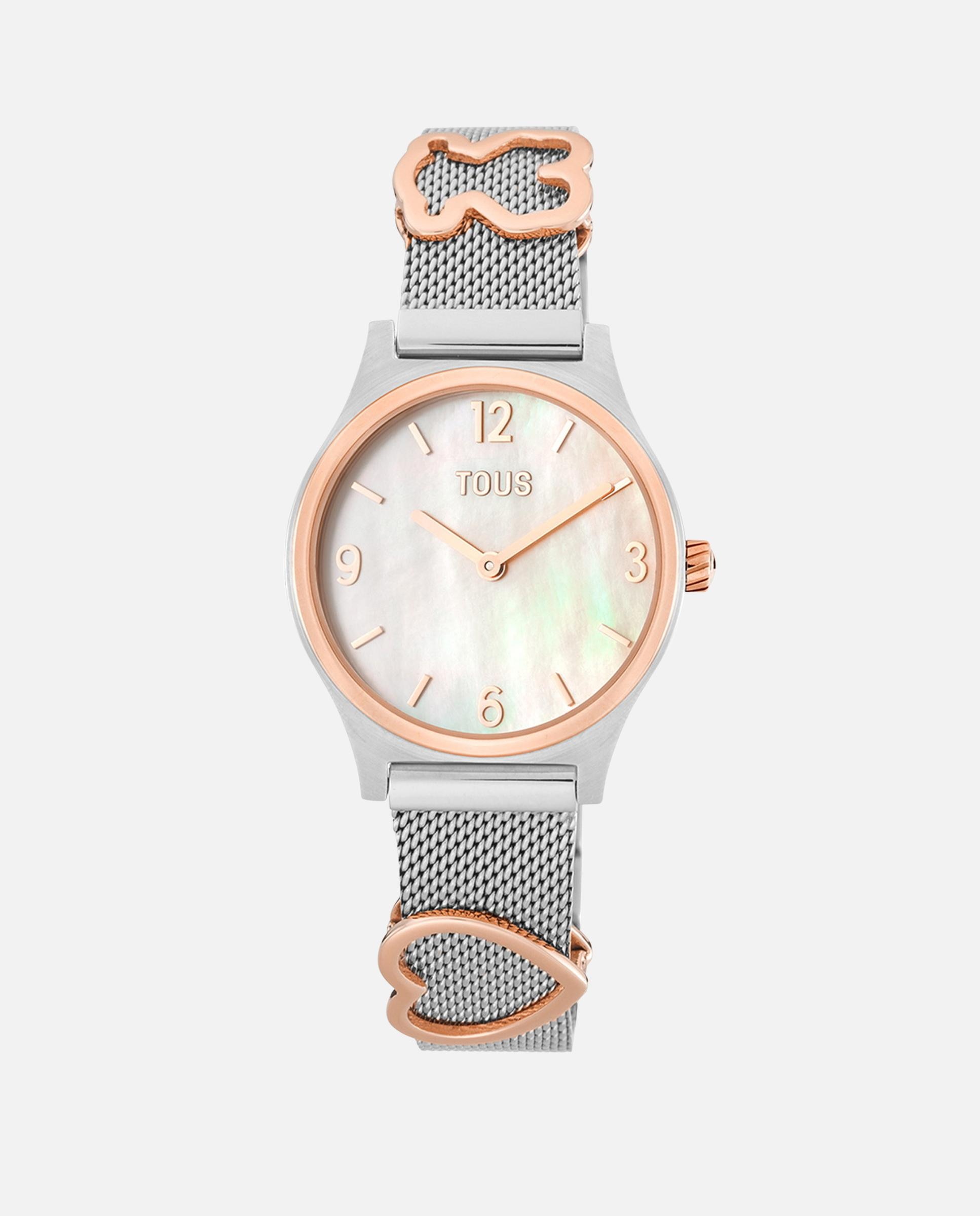 Relógio Analógico Epic Icon Mesh com Bracelete de Aço Prateado-1